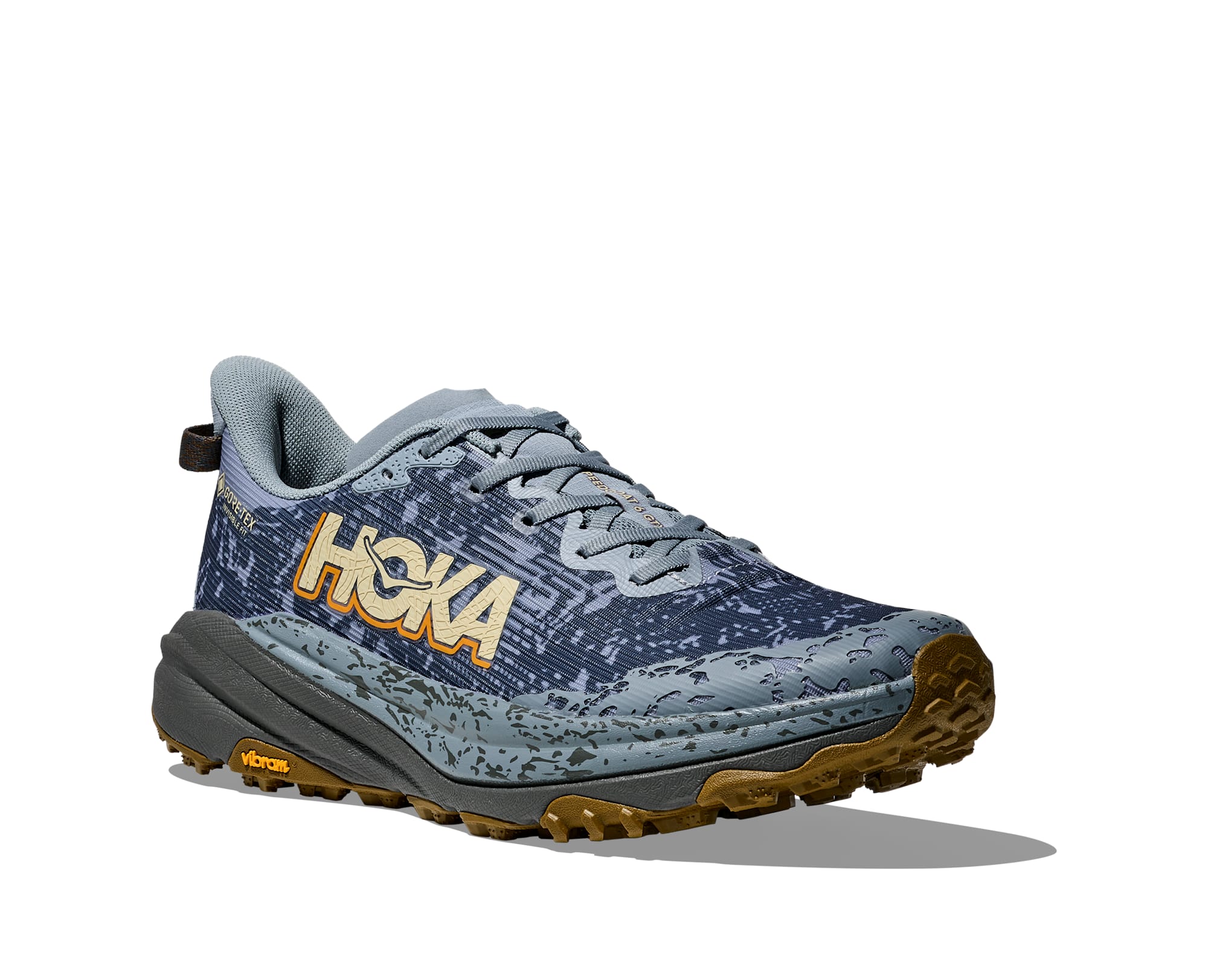 Hoka One One 1100000002199 "Speedgoat 6 Gore-Tex" mit stark profiliertem Laufsohlenprofil, wasserdicht