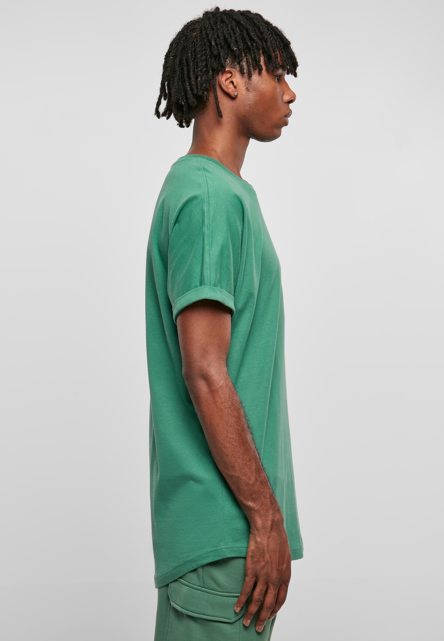 URBAN CLASSICS T-Shirt »Urban Classics Herren Long Shaped Turnup Tee«, (1 tlg.)