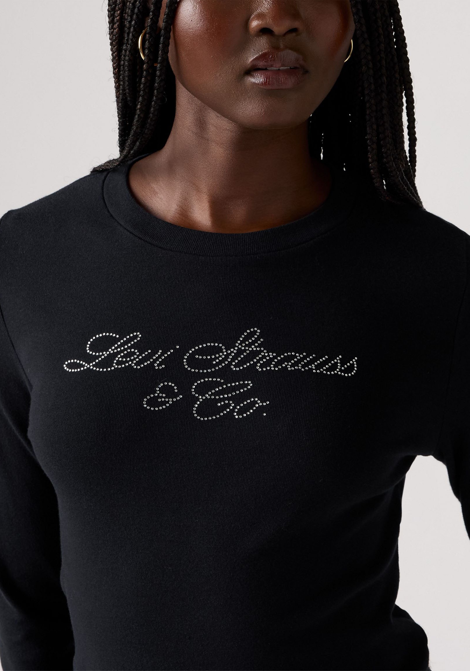 Levi's® Langarmshirt »GR ESSENTIAL LS T«, mit Glitzersteinen