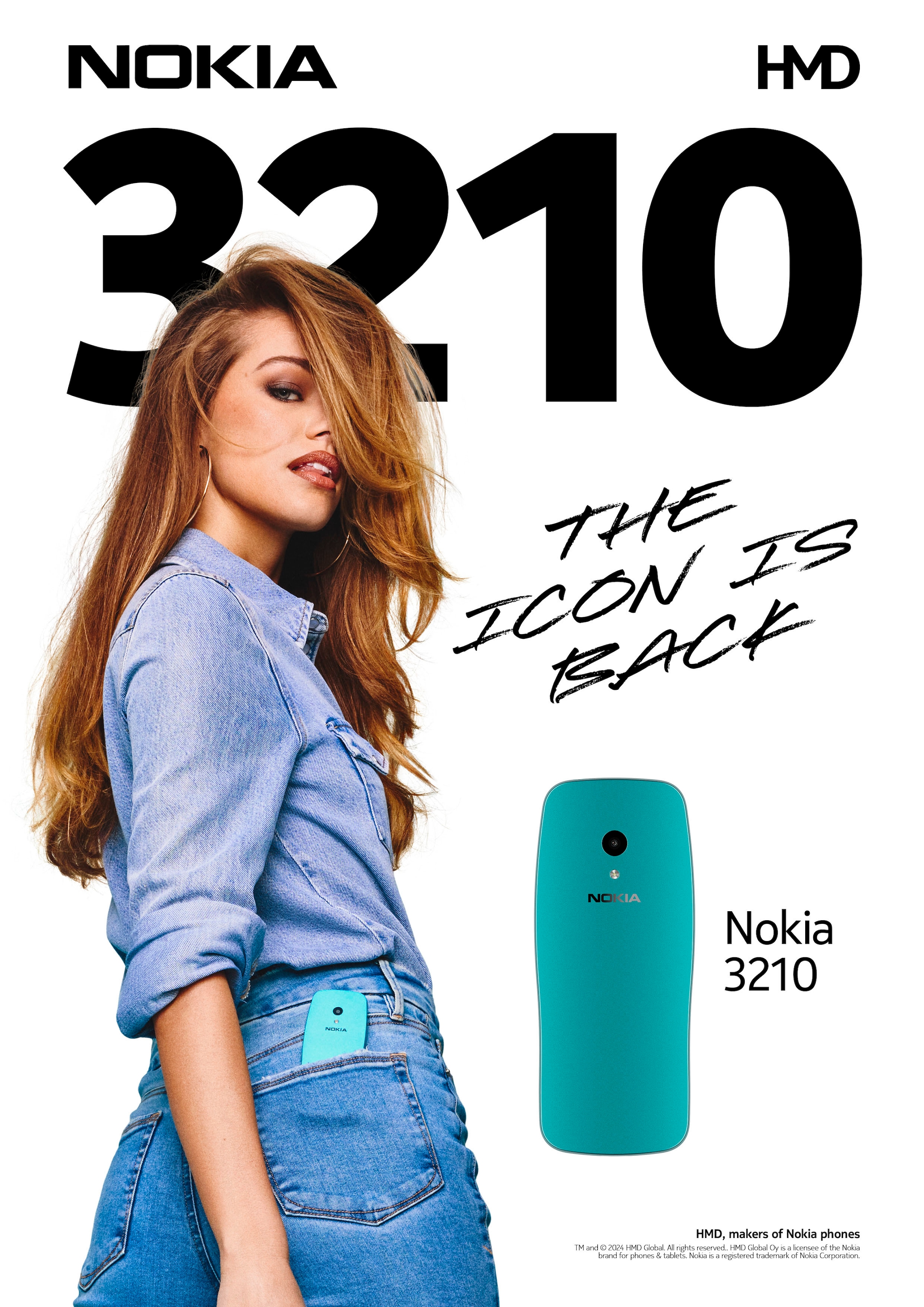 Nokia Handy »3210«, scuba blue
