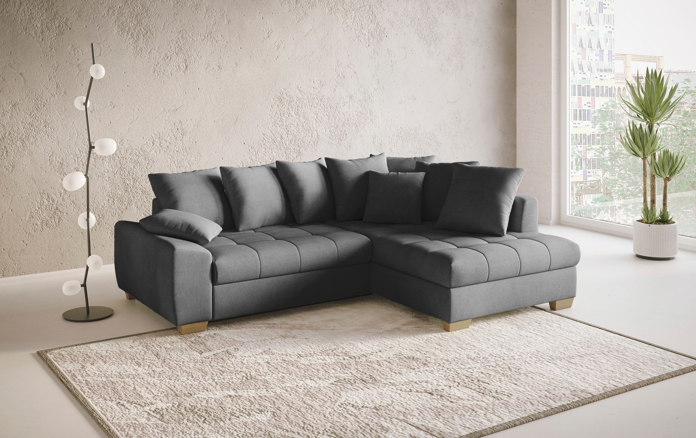 Mr. Couch Ecksofa "Nikita II, L-Form", Wahlweise mit Bettfunktion, Bettkast günstig online kaufen