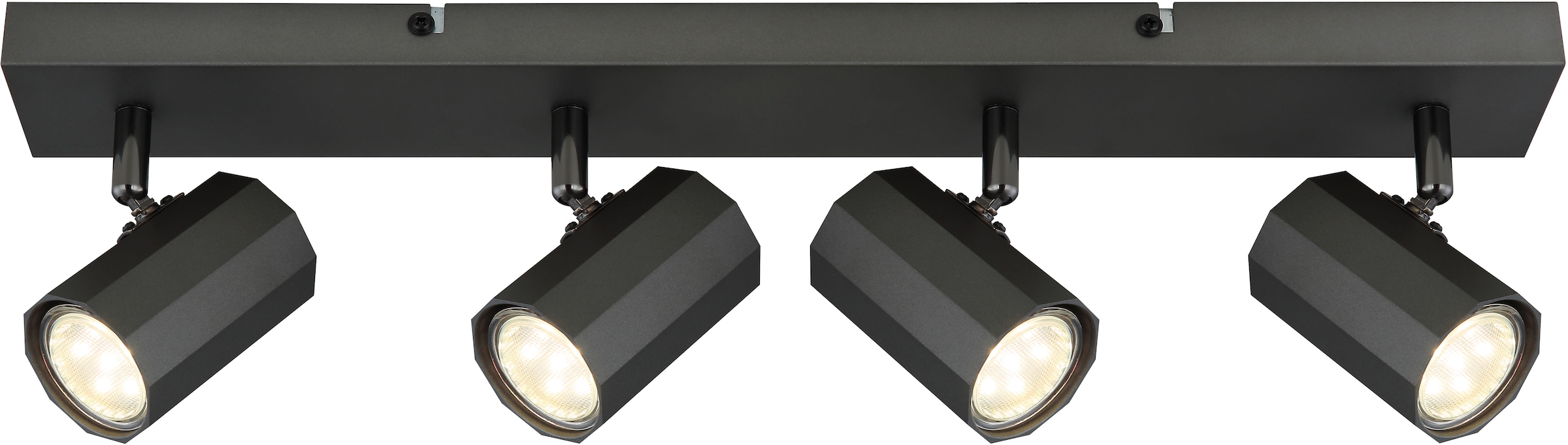 GLOBO LIGHTING Deckenstrahler »JAMES«, Leuchtmittel GU10 | ohne Leuchtmittel, Deckenspot/grau/Wohnzimmer/Flur/Schlafzimmer