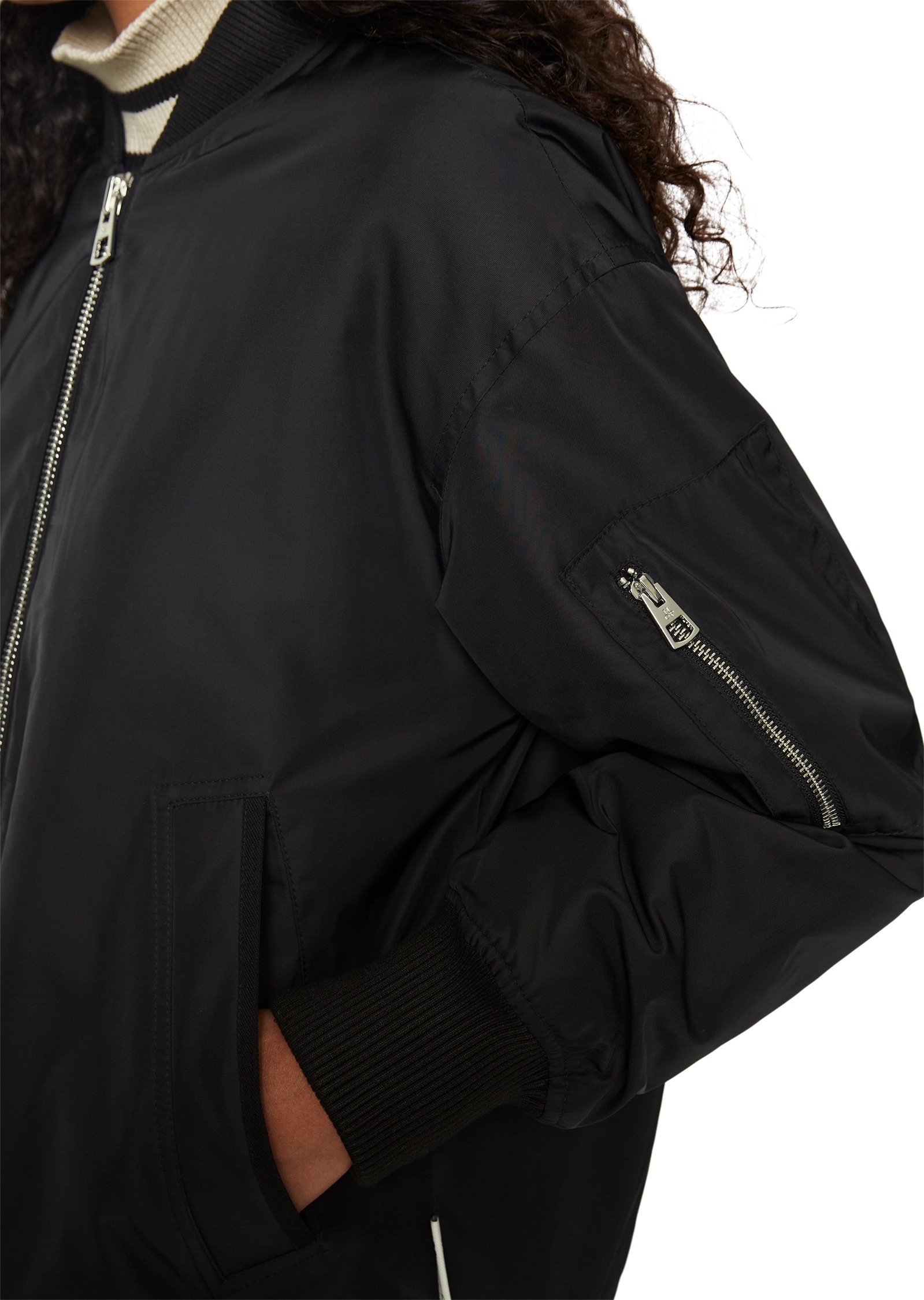 Marc O'Polo Outdoorjacke »aus recyceltem Polyester-Twill«, ohne Kapuze