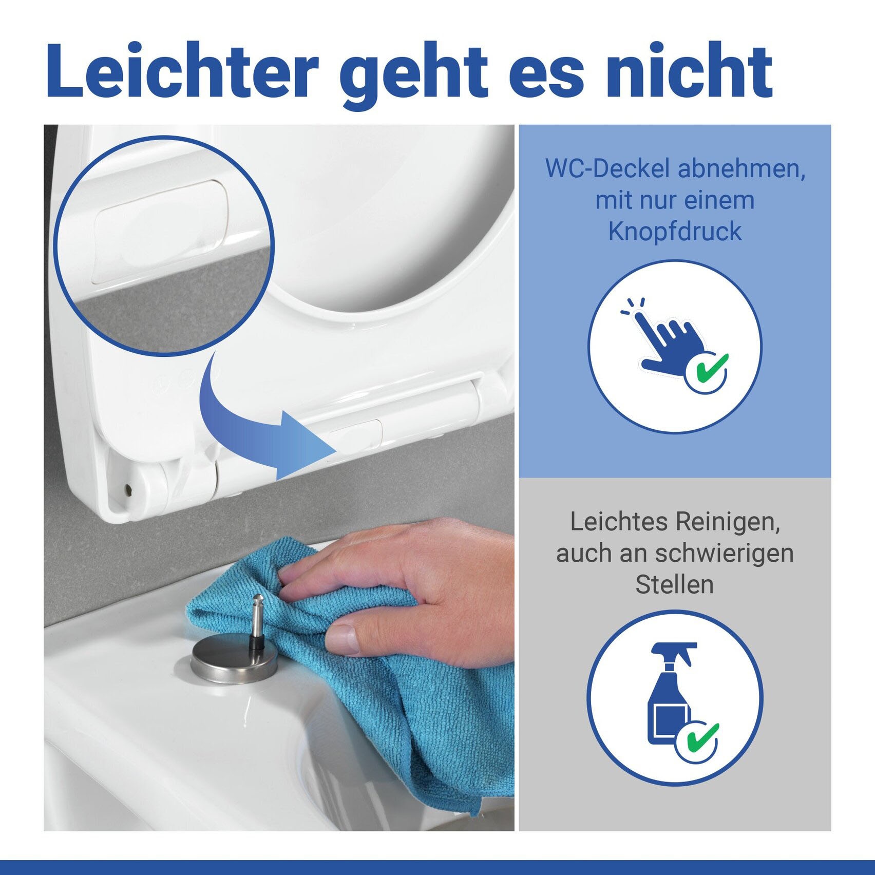 WENKO WC-Sitz »Baltic« glänzender Toilettensitz aus Thermoplast mit Motiv, Absenkautomatik