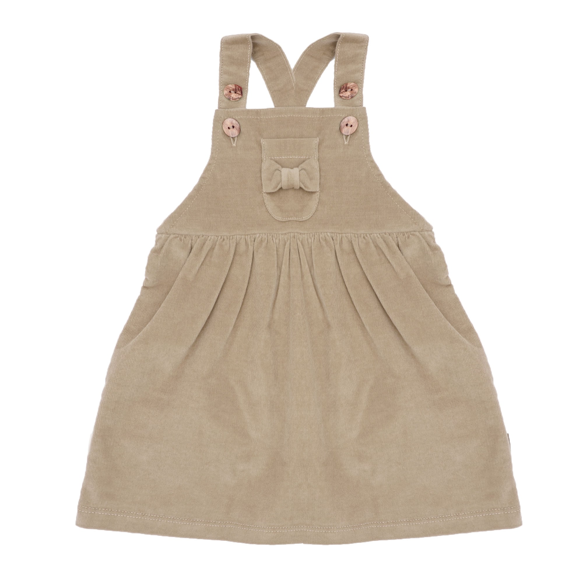 MAXIMO Mädchen Latzkleid, beige, Gr. 134, unifarben, Cord, Obermaterial: 97% Baumwolle, 3% Elasthan, Kleider, hoher Baumwollanteil, Stretch-Cord,