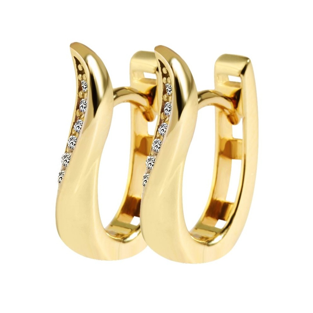 Adelia´s Klappcreolen "Ohrringe – Klappcreole aus 375 Gold mit Zirkonia" Eine schöne Geschenkidee für jeden Anlass