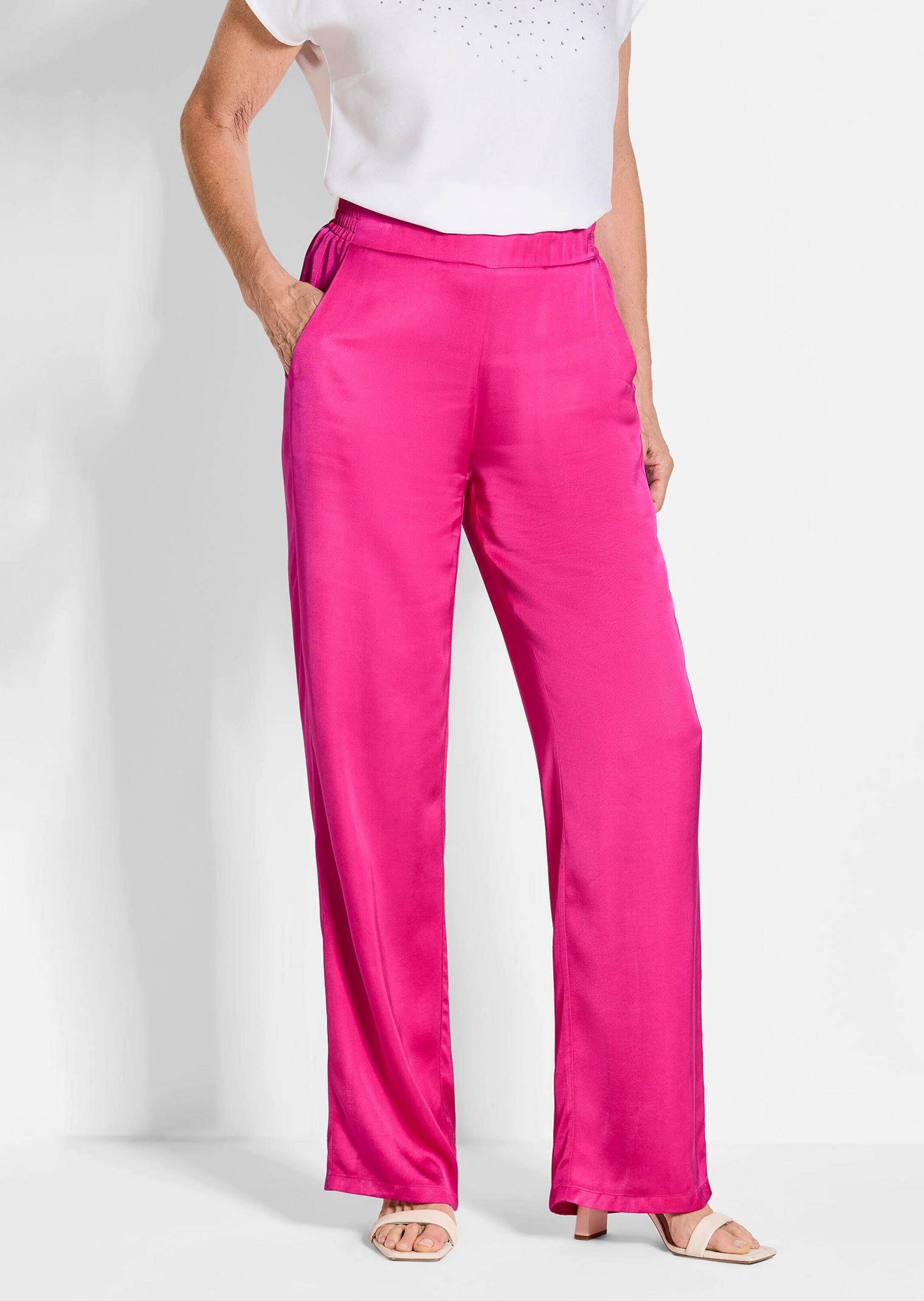 GOLDNER Schlupfhose "Kurzgröße Satinhose VERA mit weitem Bein" günstig online kaufen