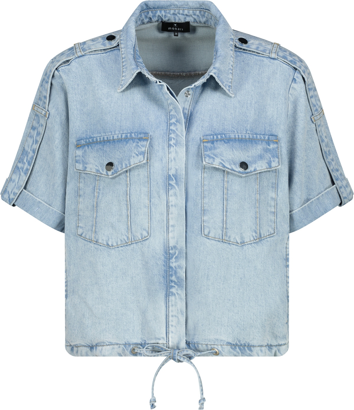 Monari Jeansblazer »Jacke Lyocell«, Mit Rundhalsausschnitt