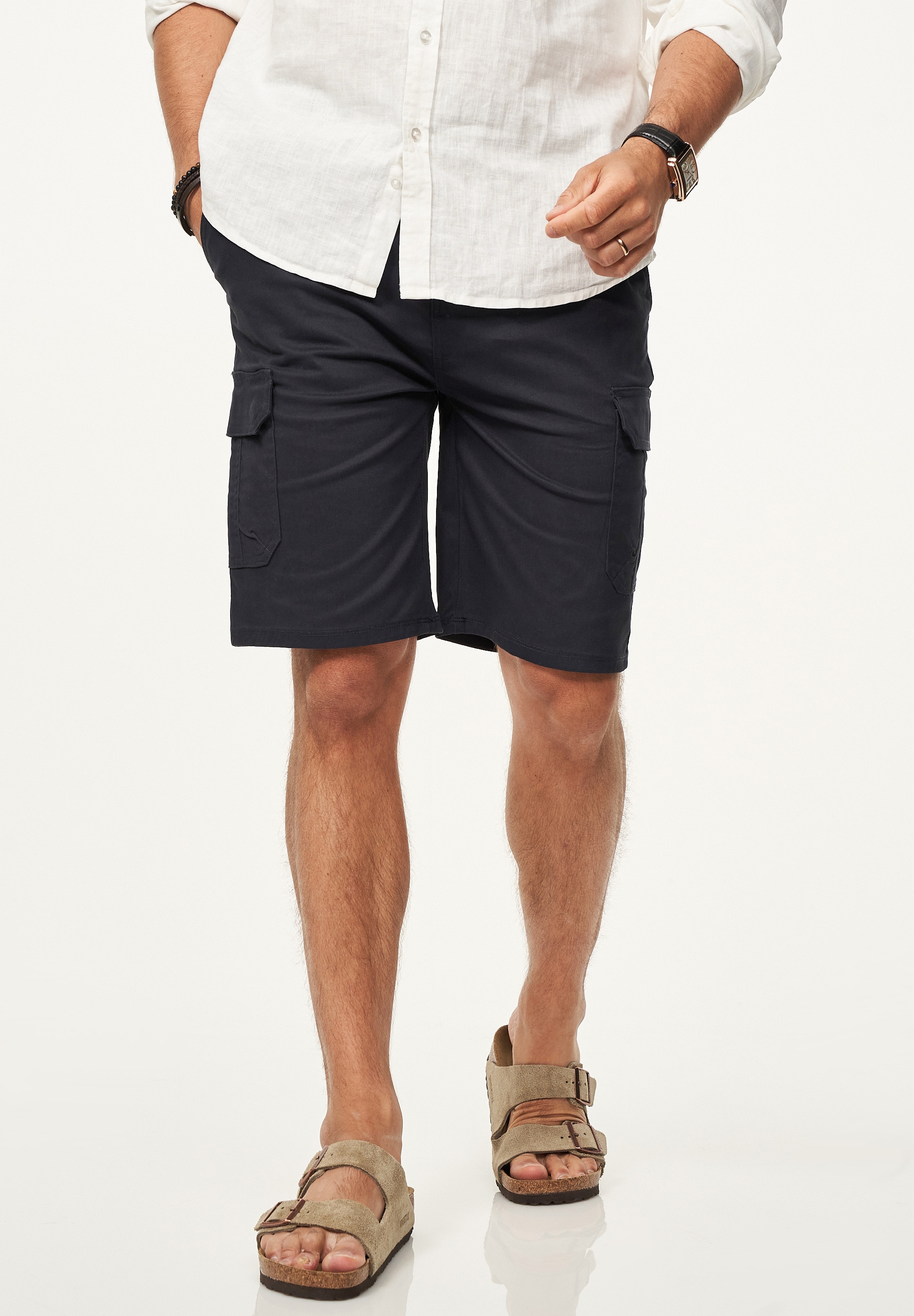 SOULSTAR Cargoshorts »SOULSTAR Cargoshorts mit Stretchanteil Kurze Hose für Herren«  Sommershorts mit Elasthan-Anteil & Gummibund - Bermuda Regular-Fit