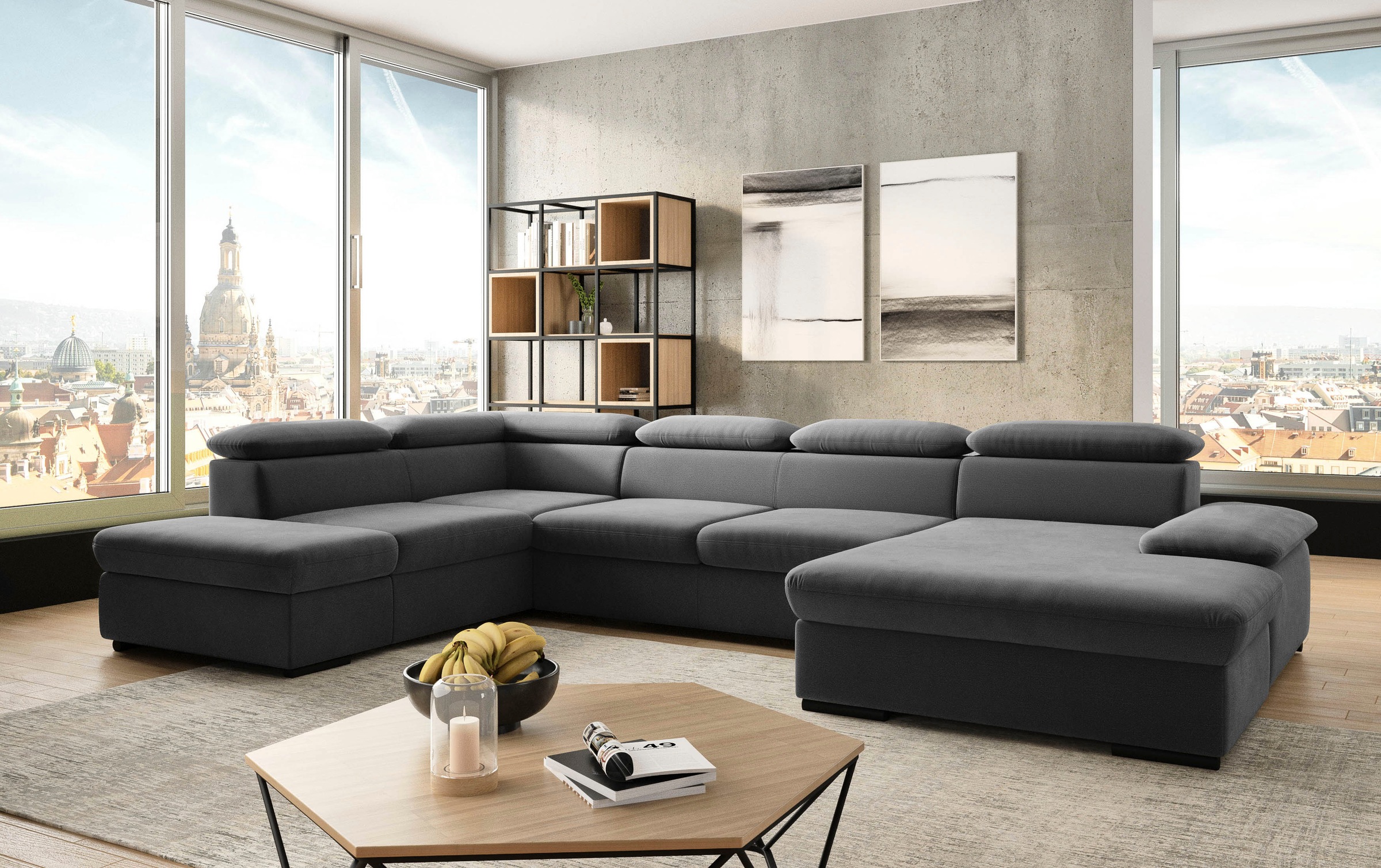 sit&more Wohnlandschaft »Alcudia U-Form«, wahlweise mit Bettfunktion