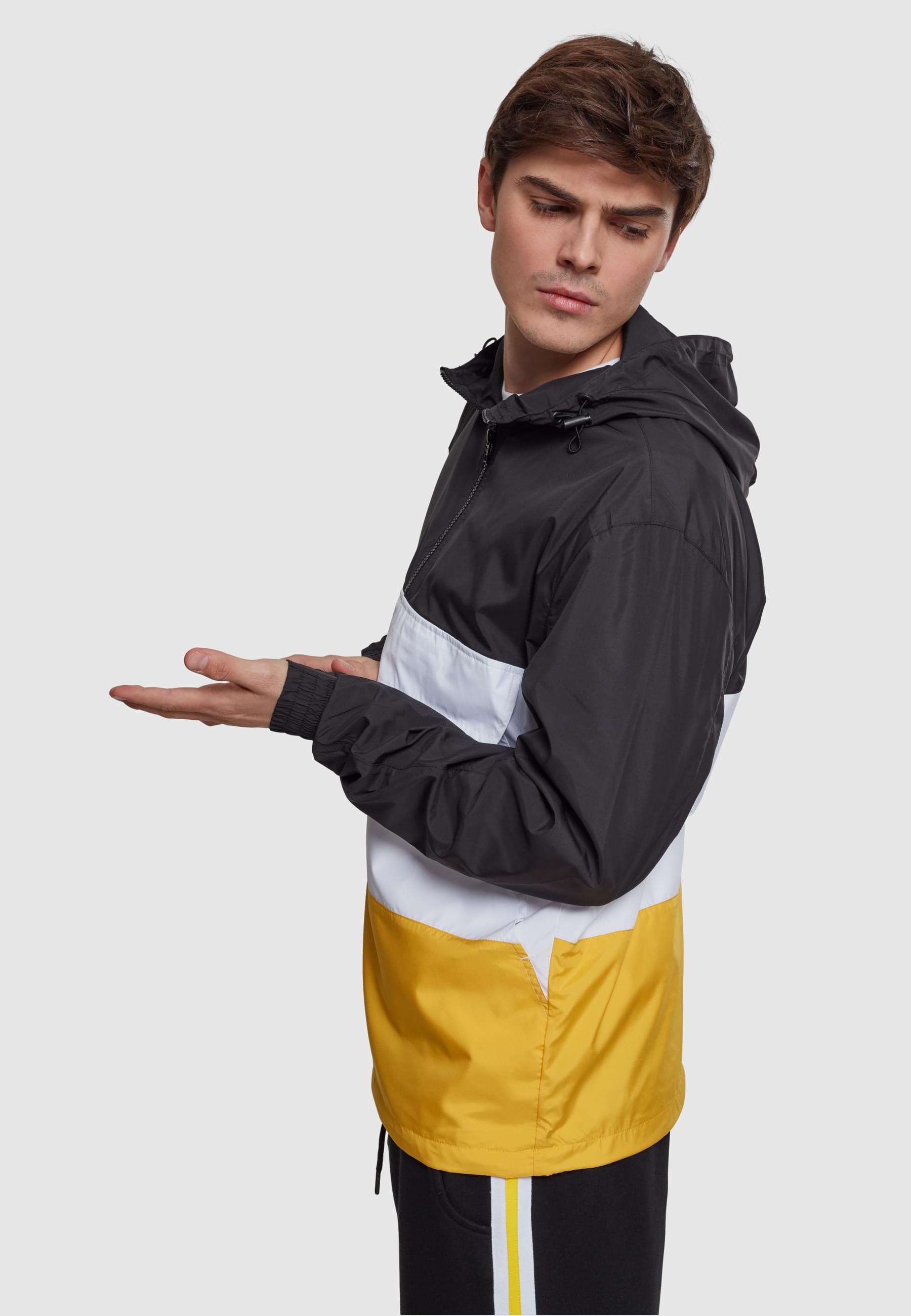 URBAN CLASSICS Allwetterjacke »Urban Classics Herren Color Block Pull Over Jacket«, (1 St.), mit Kapuze