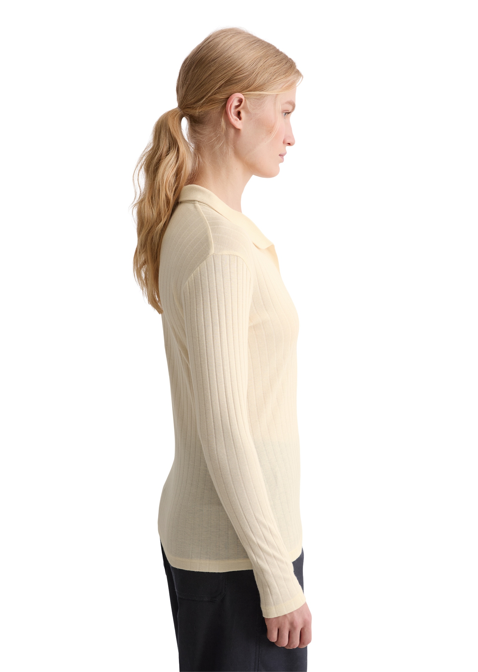 Marc O'Polo Langarm-Poloshirt »aus Organic-Cotton-Modal-Mix«