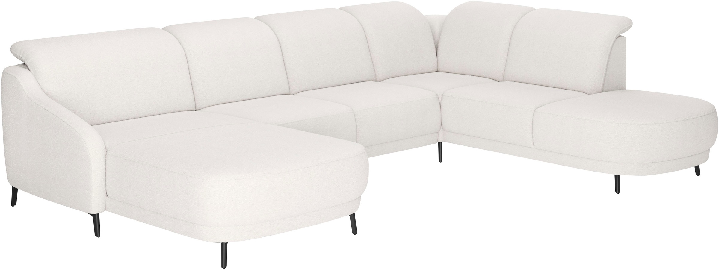 Thumbnail - sit&more Wohnlandschaft "Blues U-Form" inkl. Kopfteilverstellung, wahlweise mit Klapptisch und USB