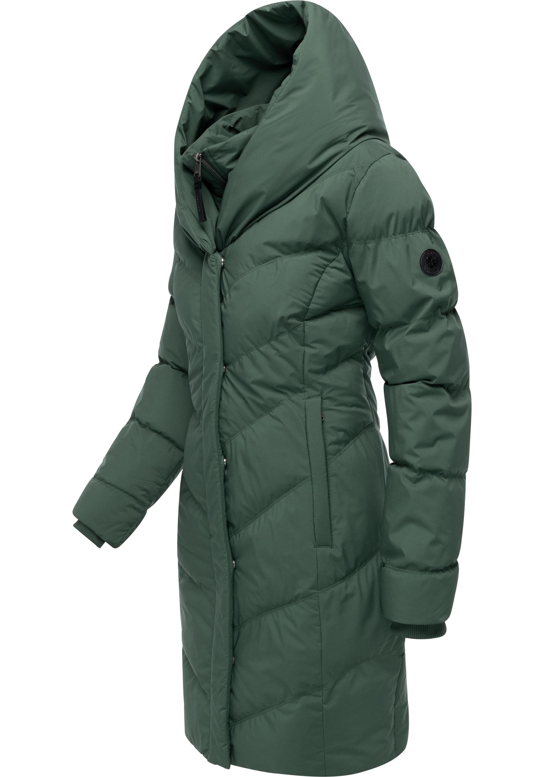 Ragwear Steppmantel »Natalka Soft YOUMODO«, Warmer Wintermantel mit hohem Kragen und Kapuze