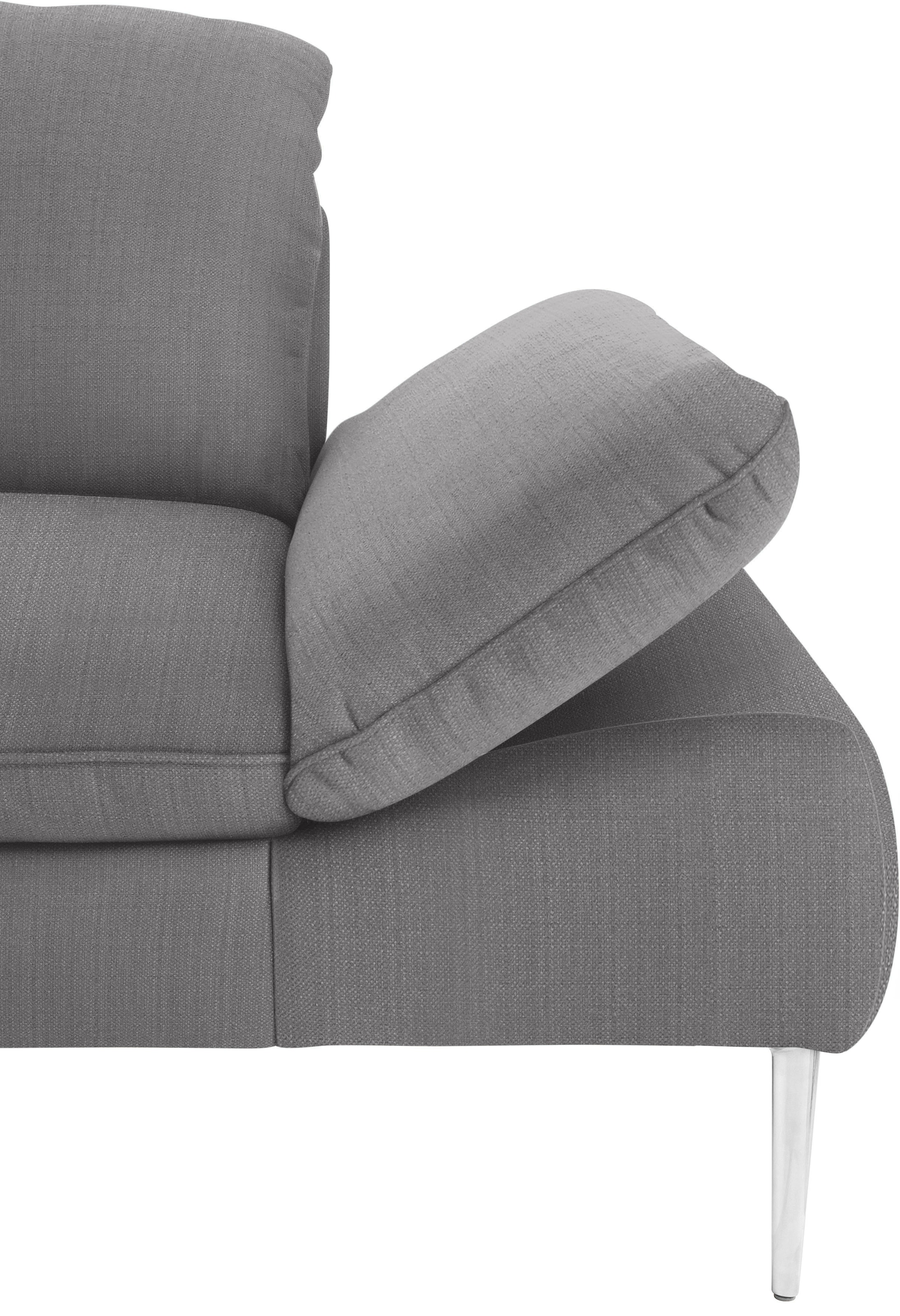 W.SCHILLIG 2,5-Sitzer »enjoy&MORE«, mit Sitztiefenverstellung, Füße silber matt, Breite 232 cm