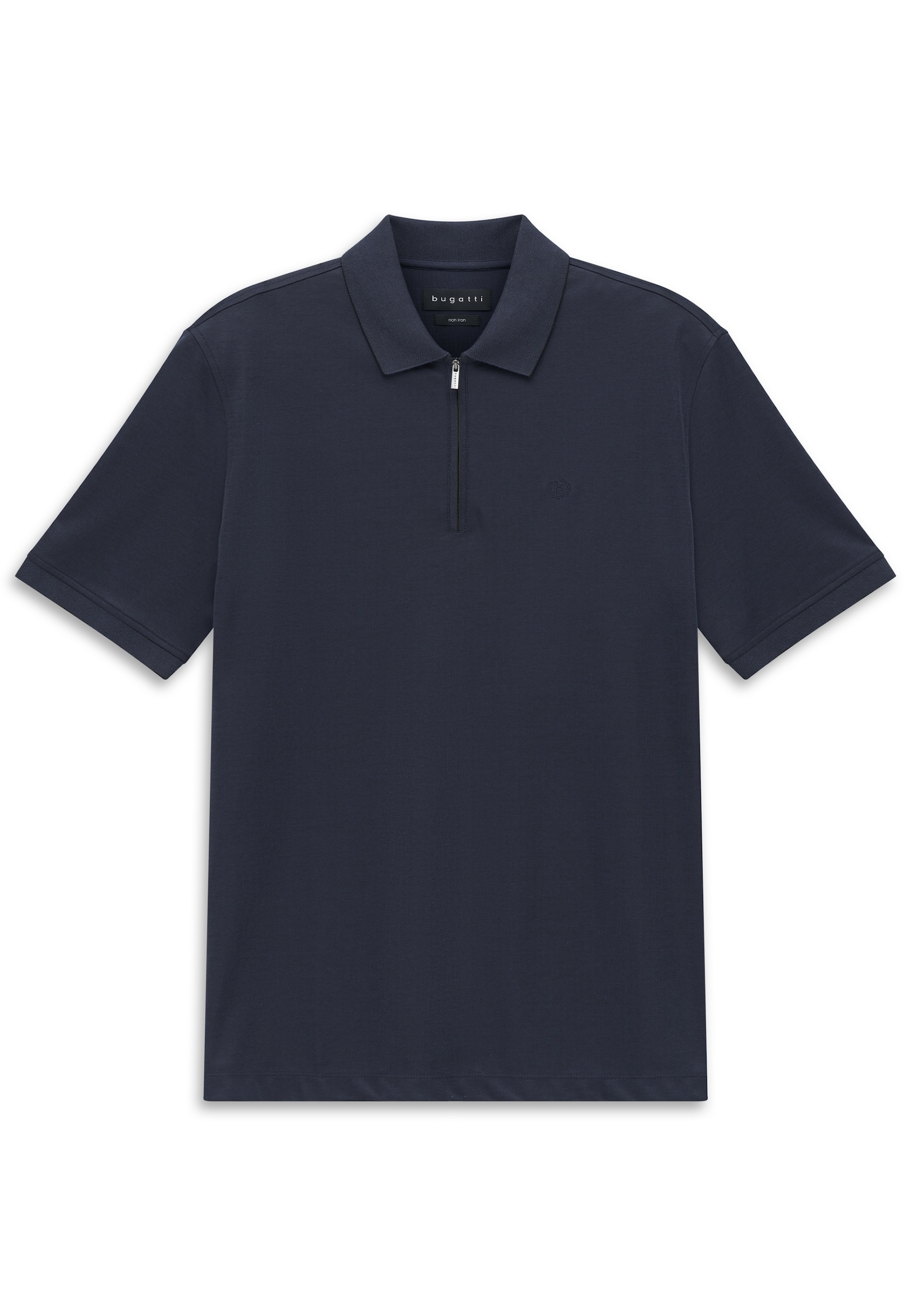 bugatti Poloshirt mit kurzem Reißverschluss