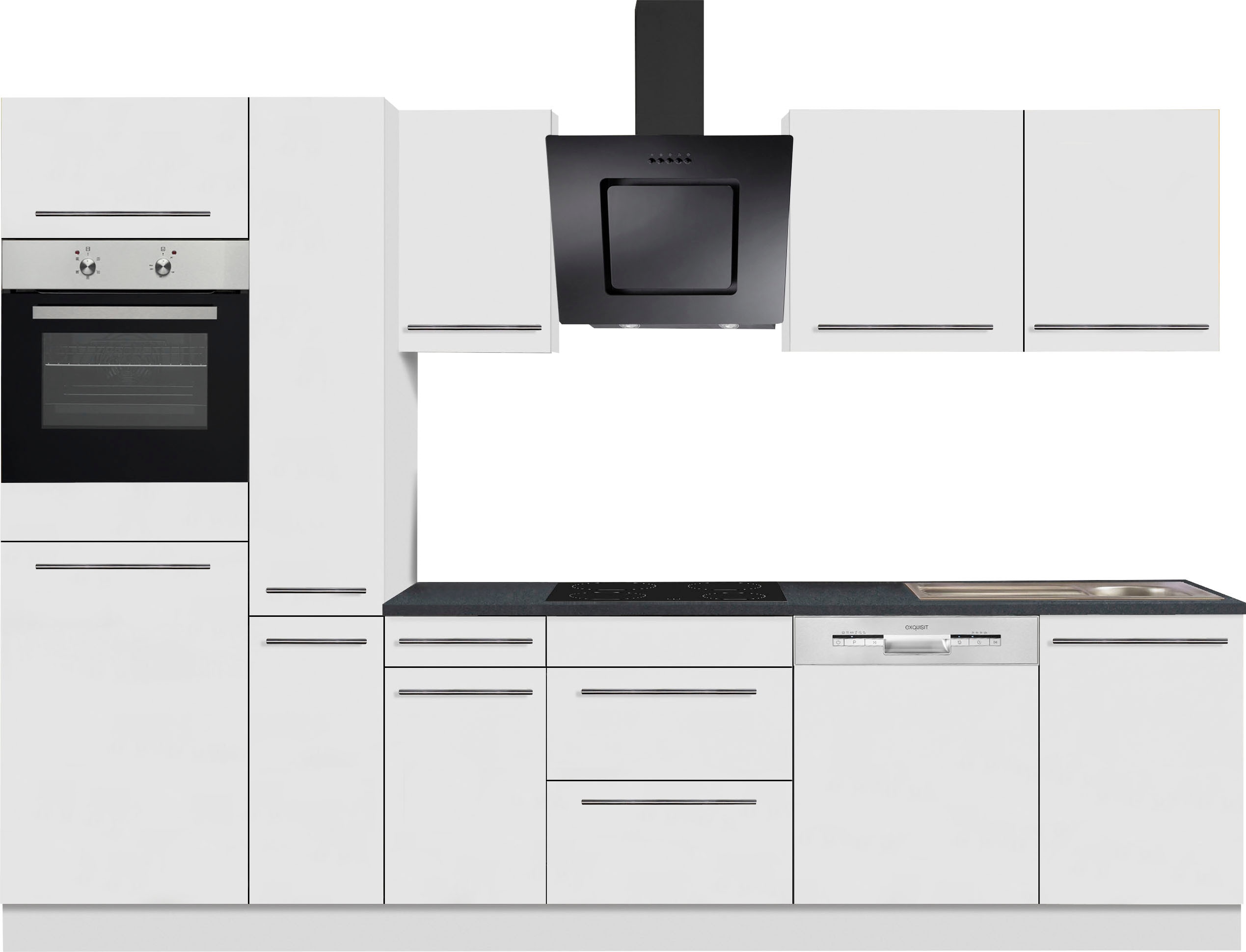 OPTIFIT 1100000002199 "Bern" Breite 300 cm, höhenverstellbare Füße, wahlweise mit E-Geräten