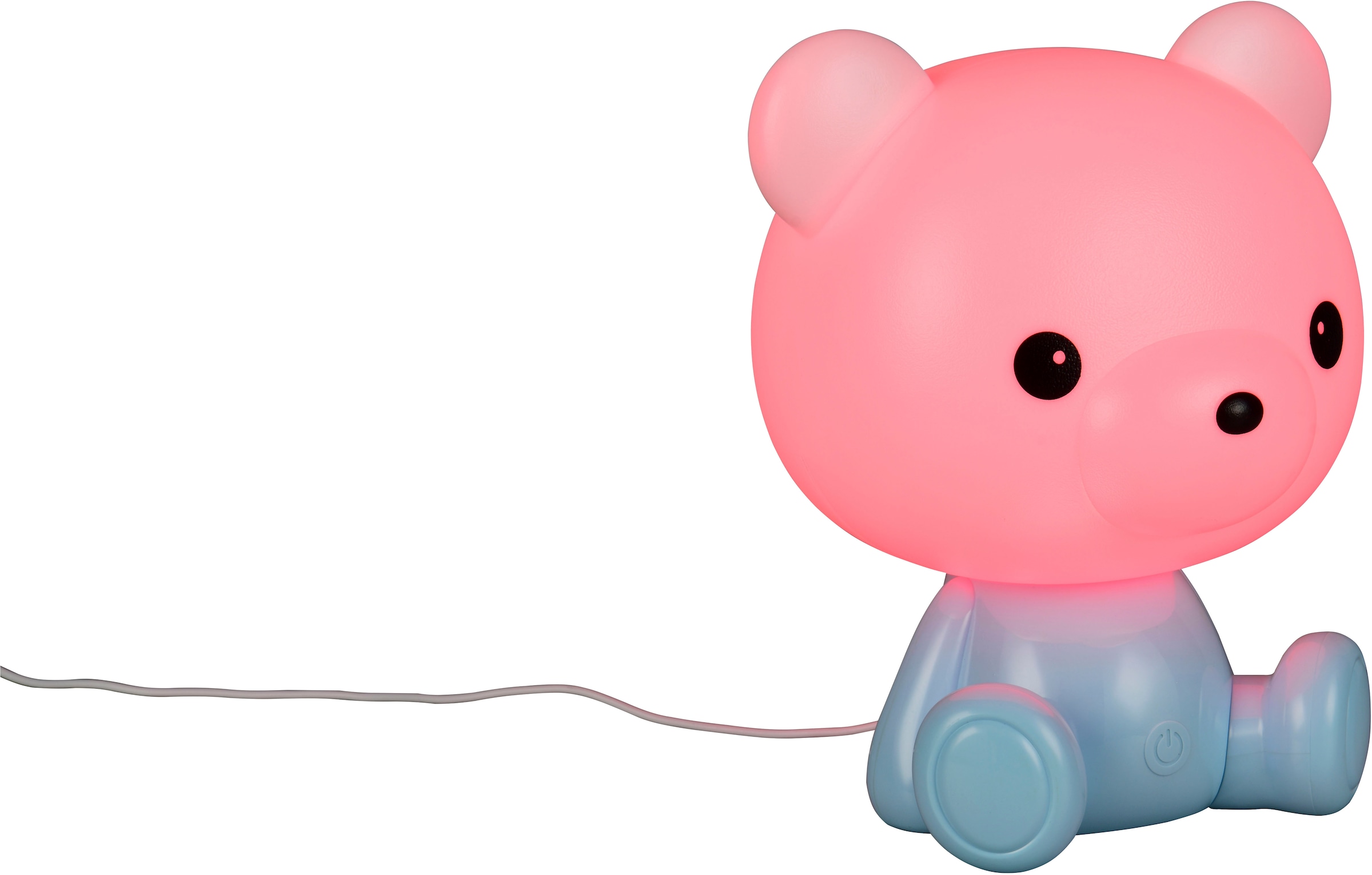REALITY Leuchten LED Tischleuchte »CUTIE, Kinderzimmer Tischleuchte Nachttischleuchte Bären Optik, RGB«, 1 flammig, Leuchtmittel LED-Board | LED fest integriert, 0,3W 30 Lumen warmweiß 3000K, RGB Farbwechsel Modus, USB-Anschluss