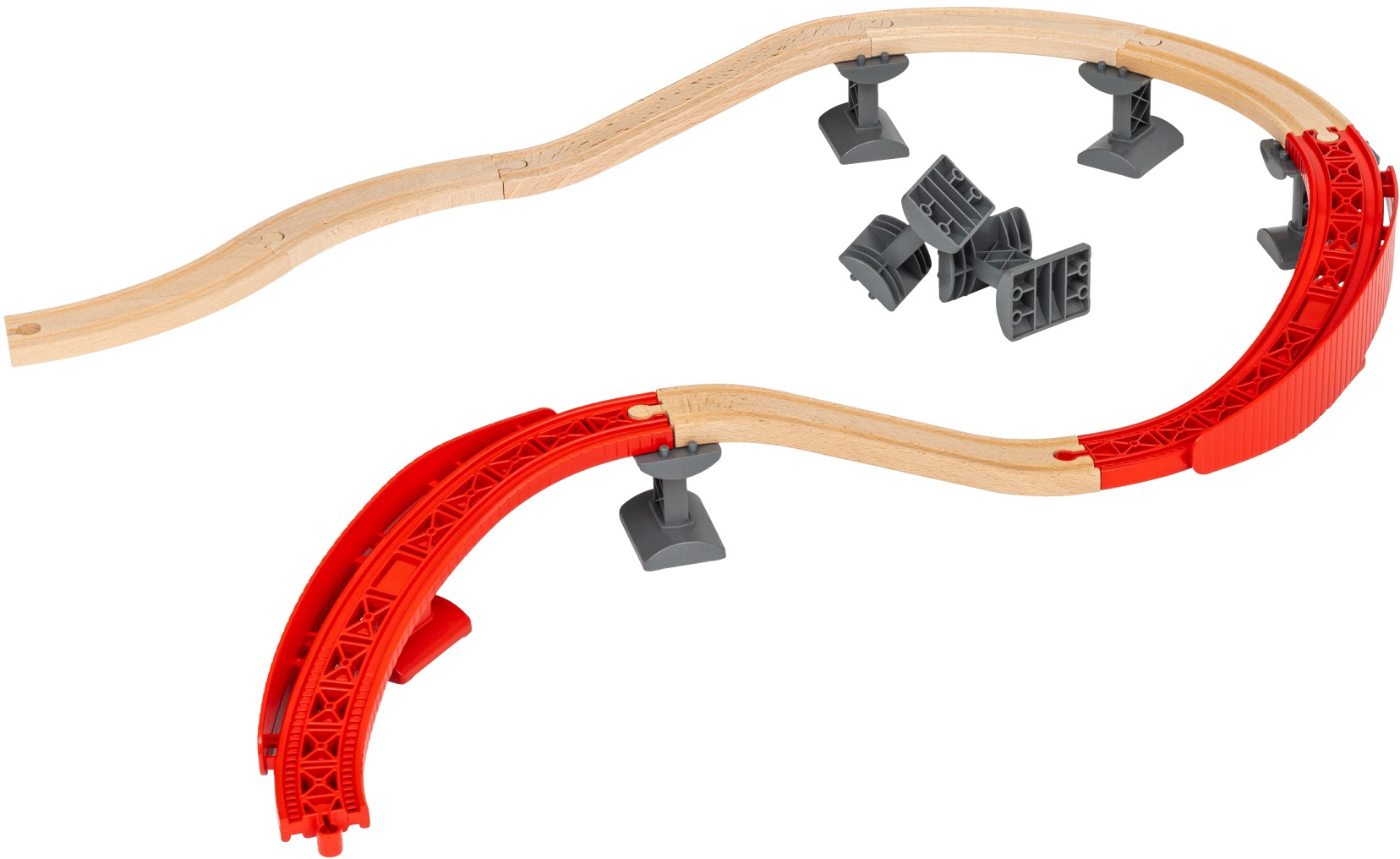 BRIO® Schienenerweiterungs-Set »BRIO® WORLD, Schienenpaket Berg und Tal«, FSC® - schützt Wald - weltweit