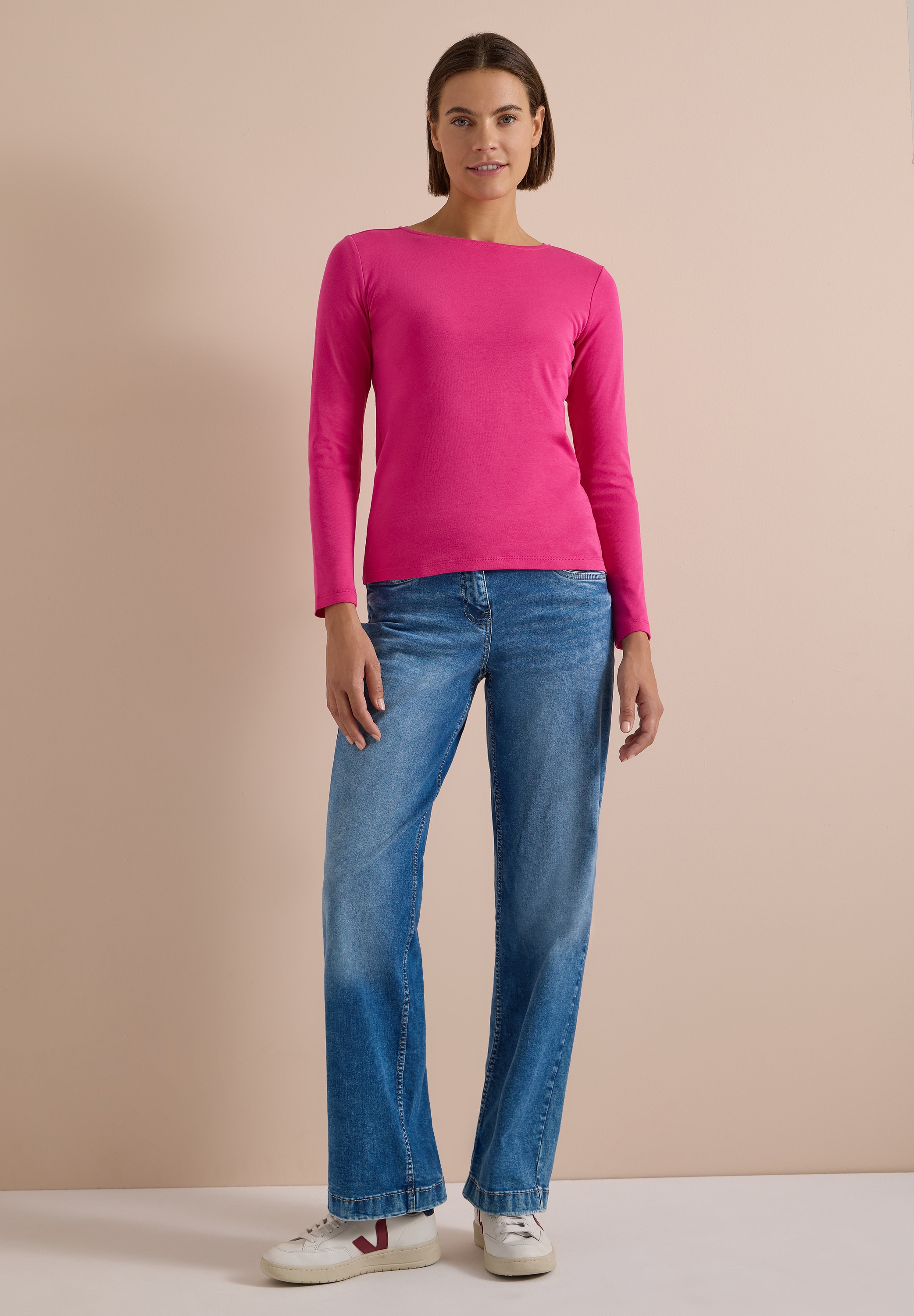 Cecil Langarmshirt aus reiner Baumwolle