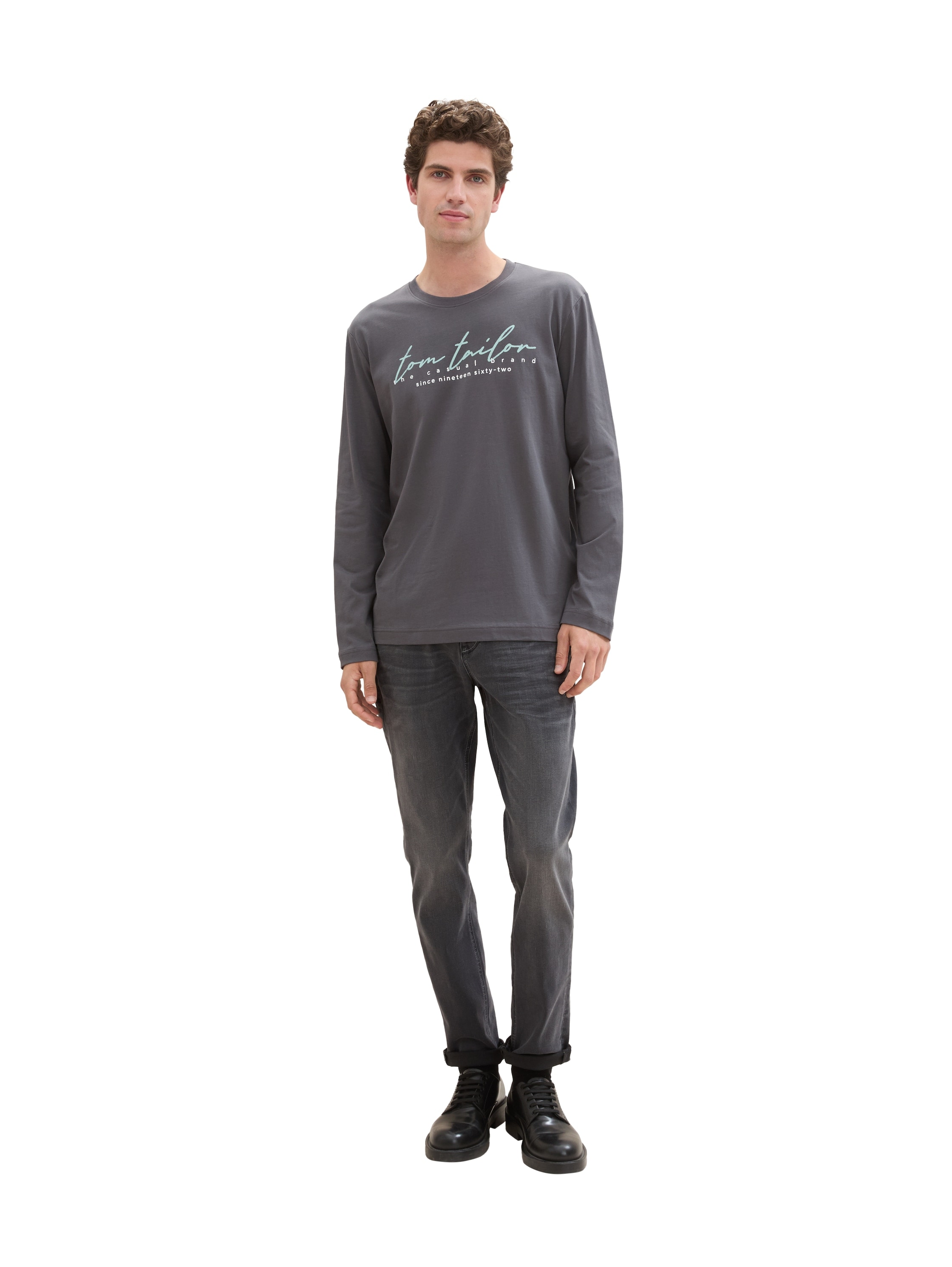 TOM TAILOR Langarmshirt, mit Logo-Print