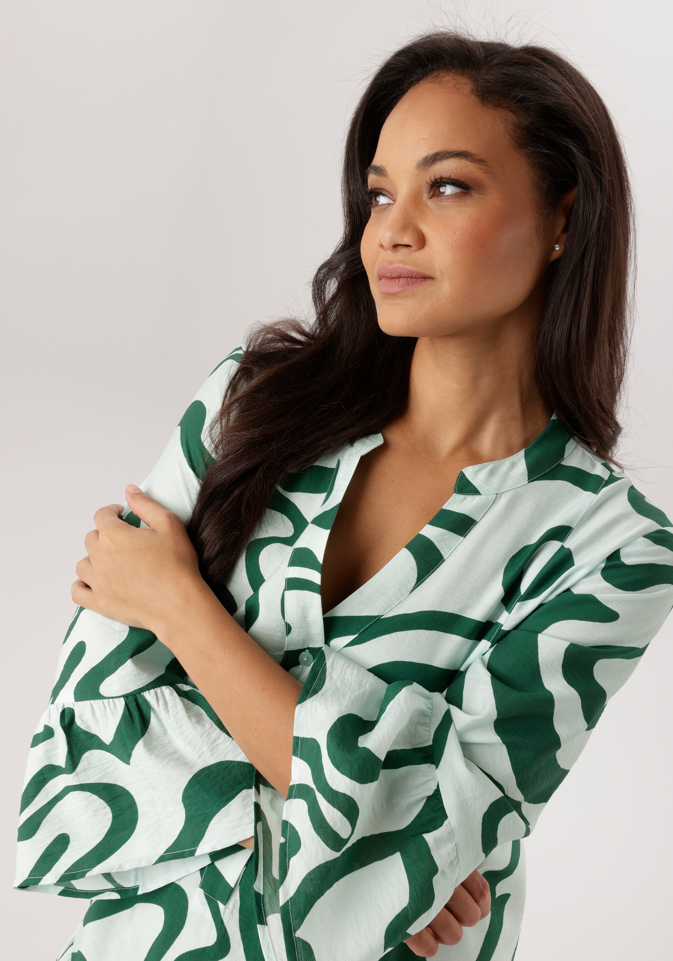 Aniston PLUS Midikleid mit Volant - NEUE KOLLEKTION