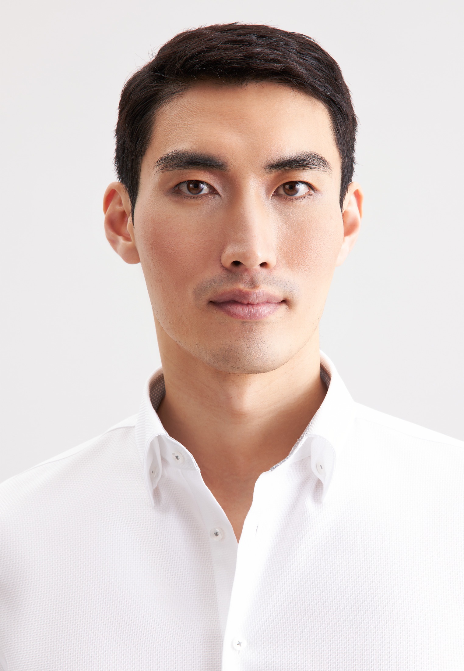 Thumbnail - seidensticker Businesshemd "Schwarze Rose" Slim 1/1 Covered-Button-Down-Kragen Struktur