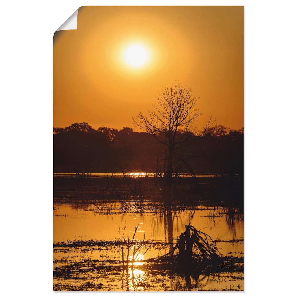 Artland Poster »Sonnenuntergang II«, Afrika, (1 St.)