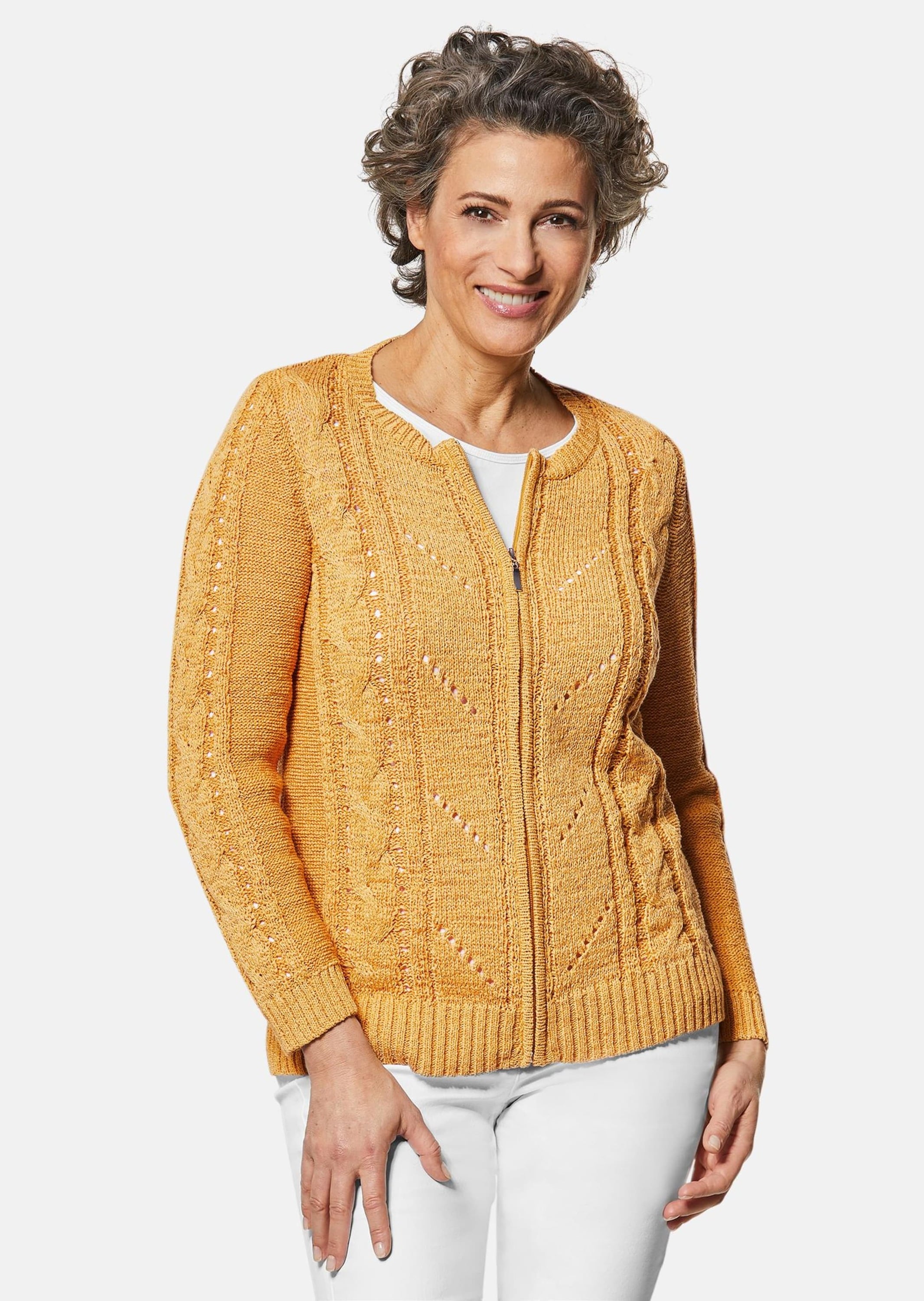 GOLDNER Strickjacke »Bändchengarnstrickjacke Bändchengarn-Strickjacke mit schönen Details«