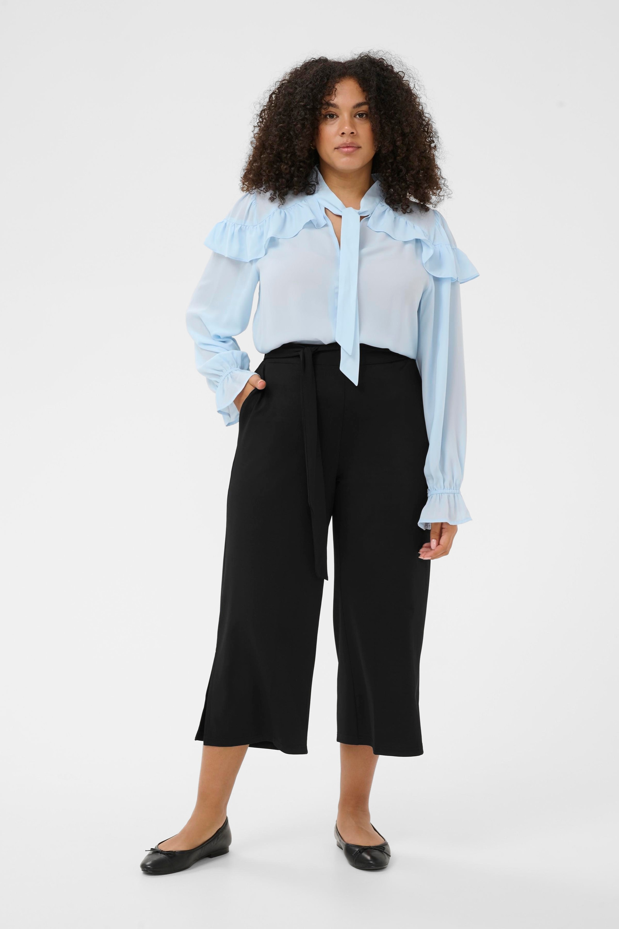 KAFFE Curve Stoffhose »Casual Hose KCmello«