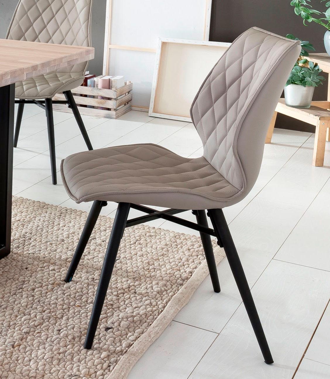 Home affaire Esszimmerstuhl "Stockholm" (Set) 2 Stk. Kunstleder Polsterstuh günstig online kaufen