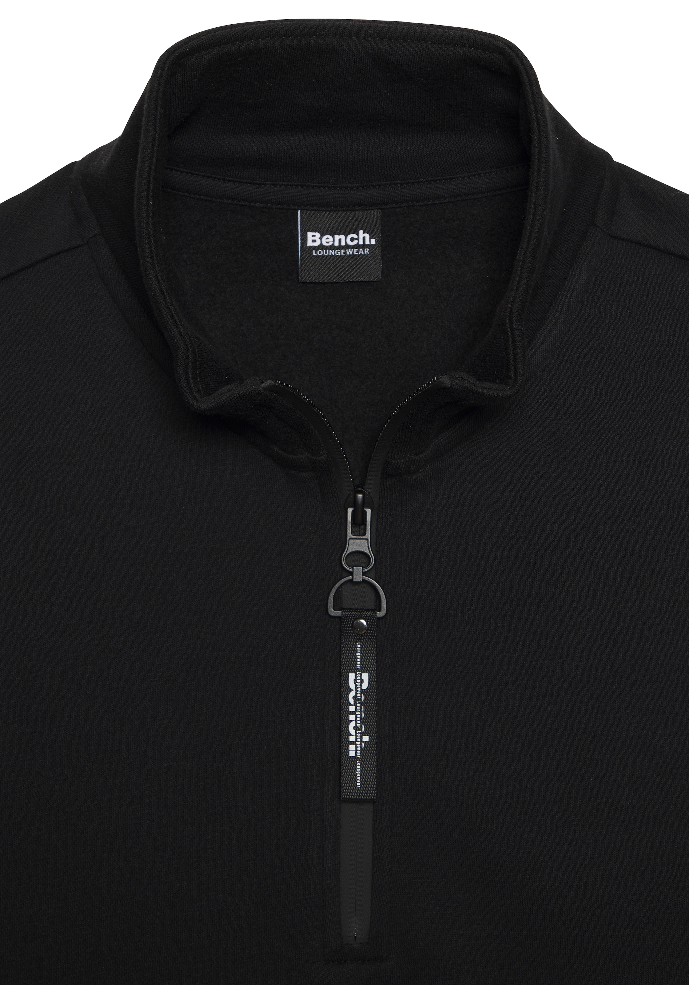 Bench. Loungewear Sweatshirt, mit Logoschriftzug und Reißverschluss