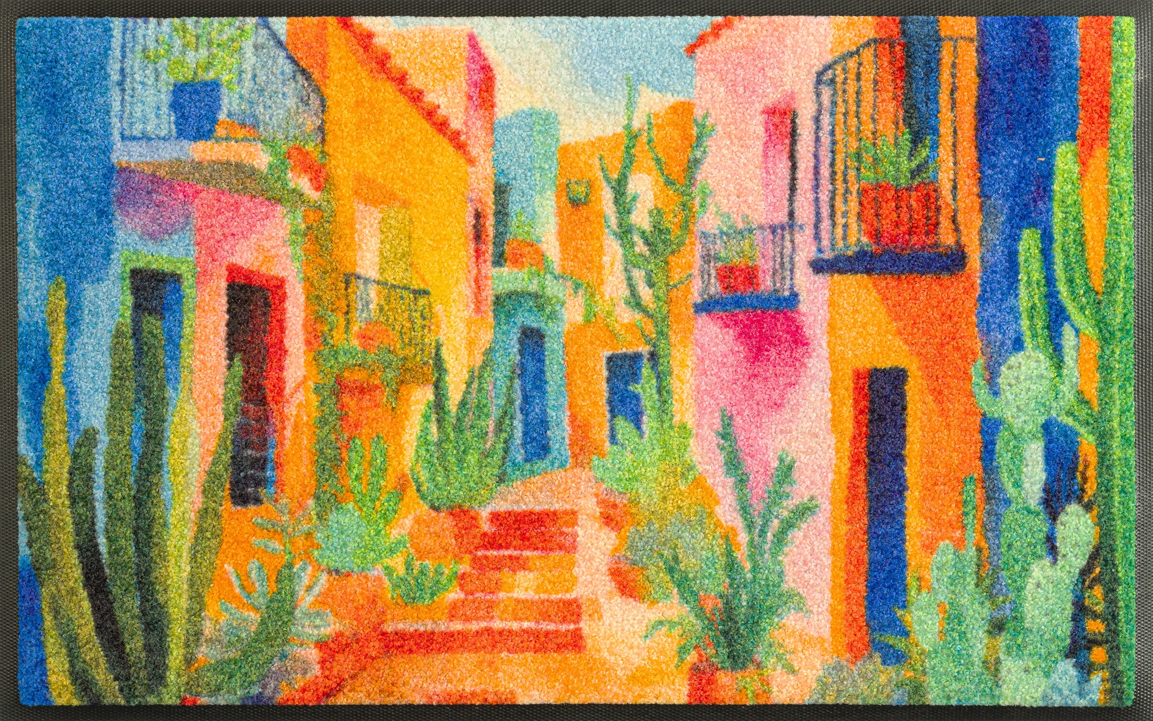 wash+dry by Kleen-Tex Fußmatte "Casas de Colores" rechteckig 7 mm Höhe