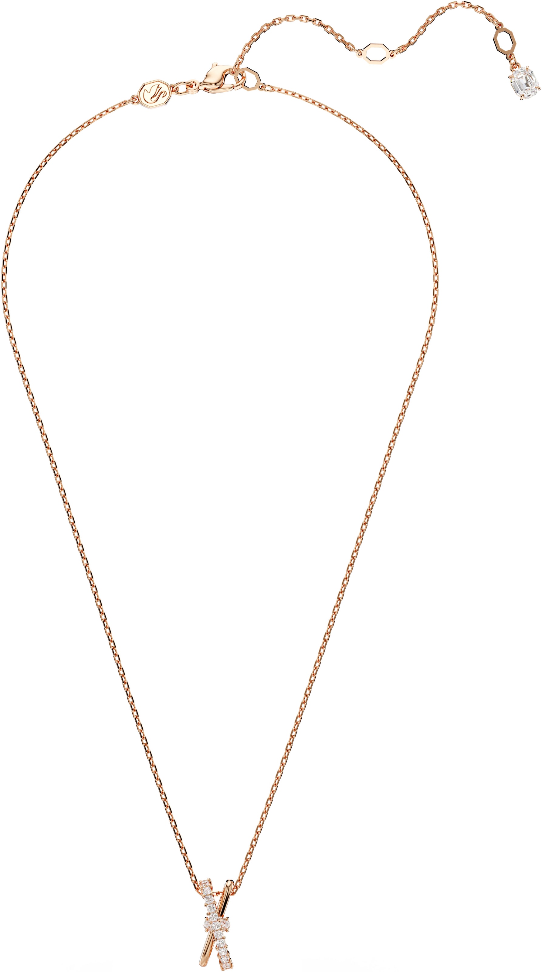 Swarovski Kette mit Anhänger »Schmuck Geschenk Halskette Hyperbola Twist, 5689723, 5689788«, mit Swarovski® Zirkonia (synth.)