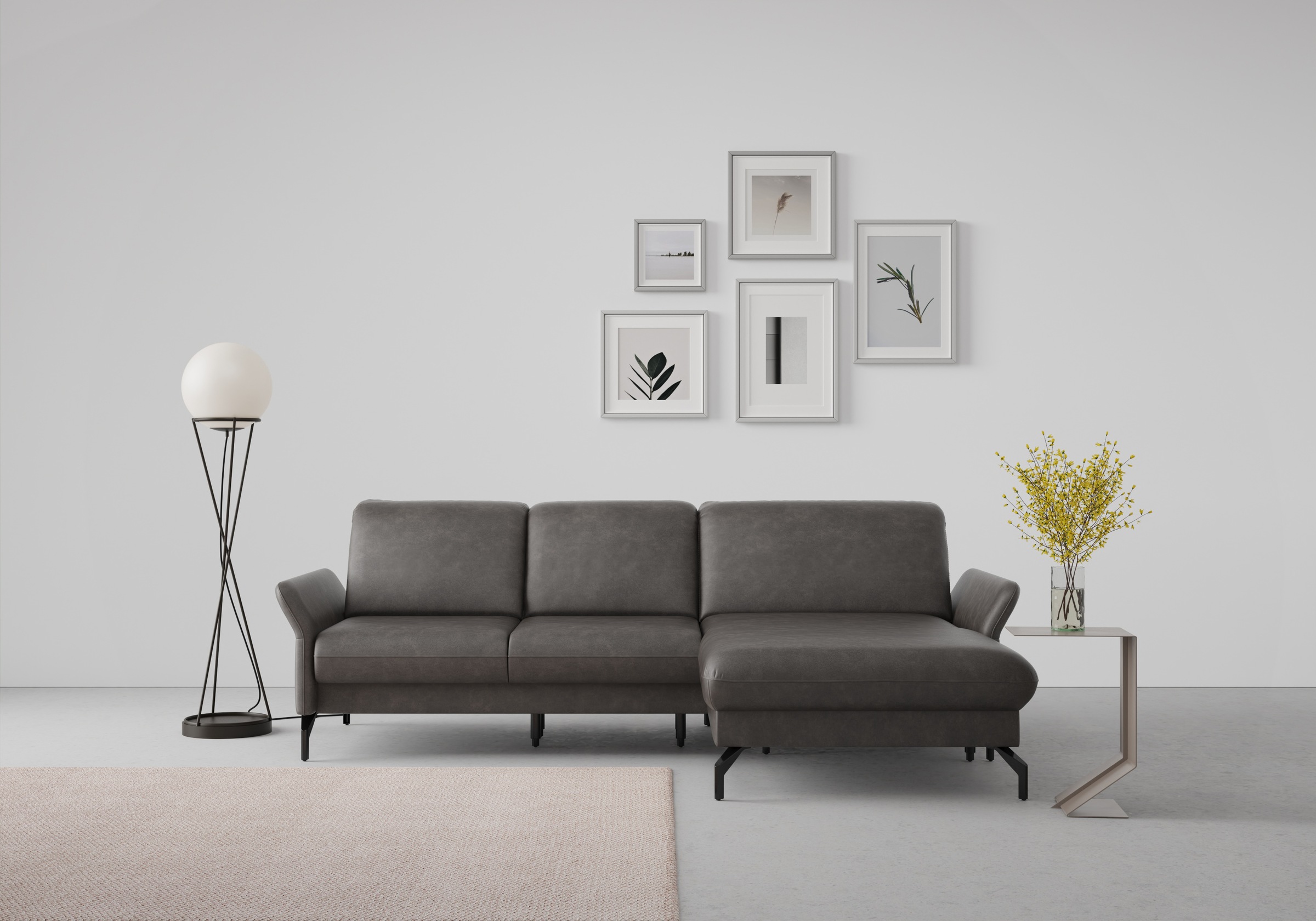 sit&more Ecksofa "Fashion L-Form" wahlweise mit Kopfteilverstellung und Vorziehsitz, motorisch