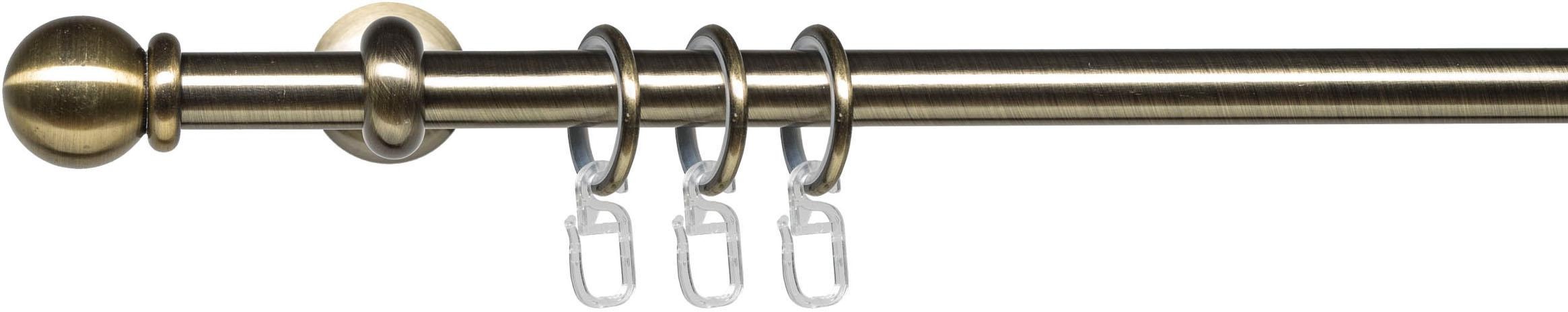 Liedeco Gardinenstange "Esp Kugel" Ø 16 mm 1 läufig-läufig Fixmaß 1-läufig günstig online kaufen