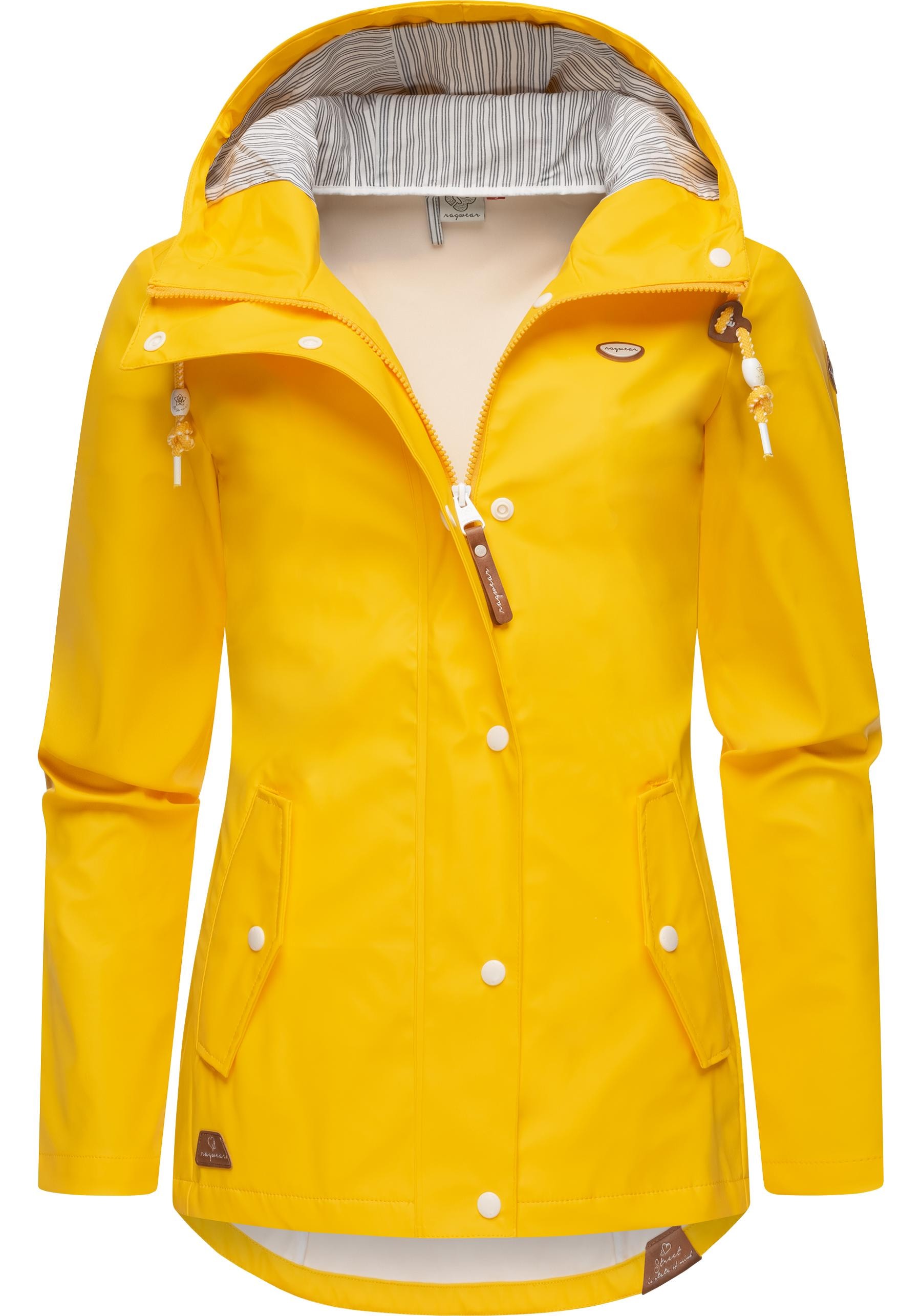 mit Kapuze, für | BAUR Ragwear Regenjacke kaufen Kapuze Übergangsjacke mit großer stylische »YM-Marge«,