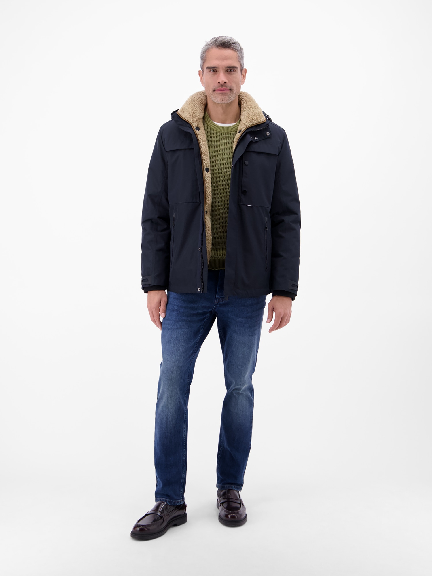 LERROS Strickpullover »LERROS Herren Crewneck-Stricker in Strukturqualität«