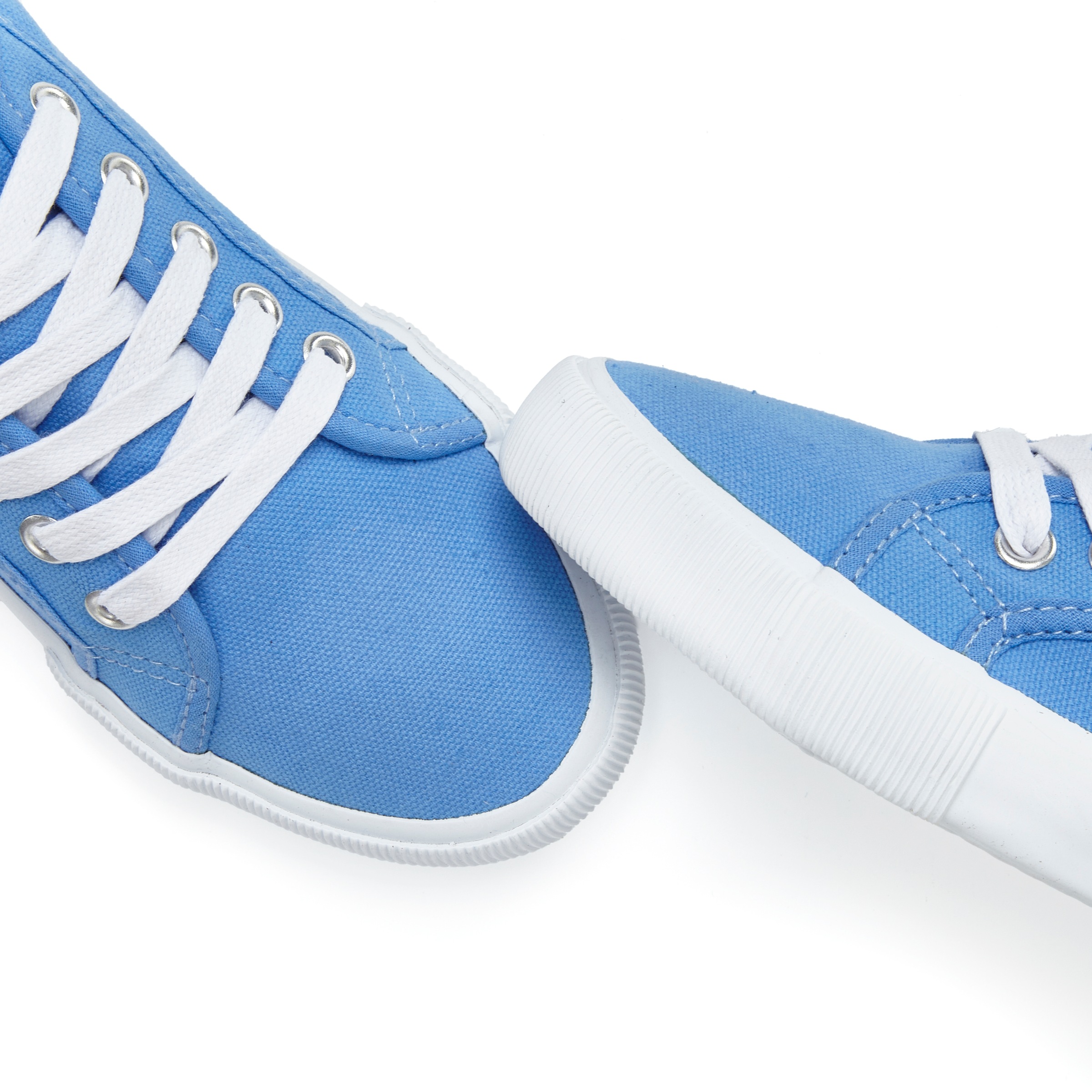 Sneaker LASCANA, Damen, Gr. 43, hellblau, Obermaterial: 100% Textilmaterial. Decksohle: 100% Textilmaterial. Futter: 100% Textilmaterial. Laufsohle: 100% Synthetik, unifarben, Basic, Schuhe Skaterschuh Canvassneaker Sneaker low, aus Textil, Schnürhalbschu 3