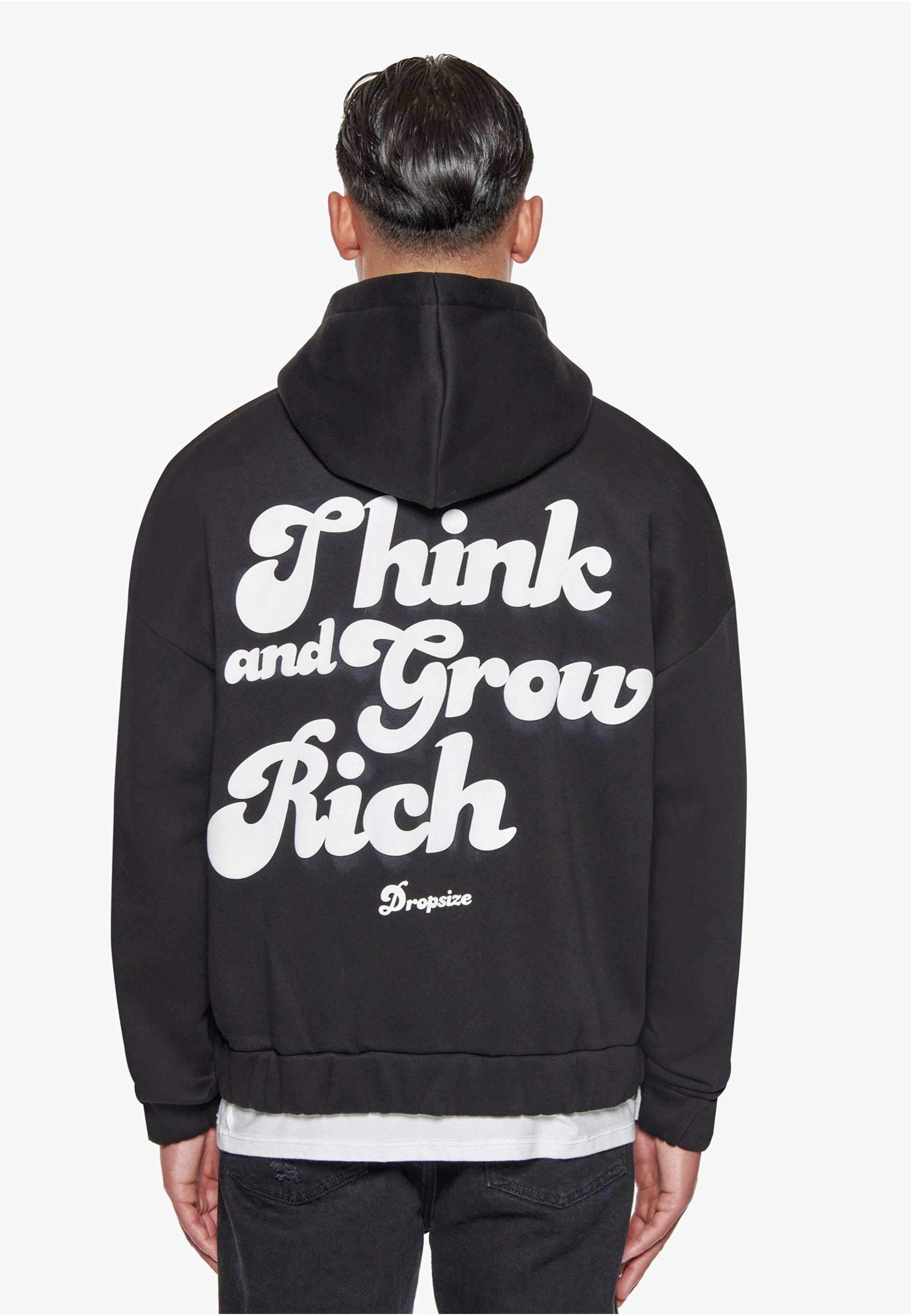 Dropsize Kapuzenfleecejacke »Dropsize Herren Dropsize Heavy Grow Rich Zip Hoodie« 1 Stk. tlg. mit Kapuze