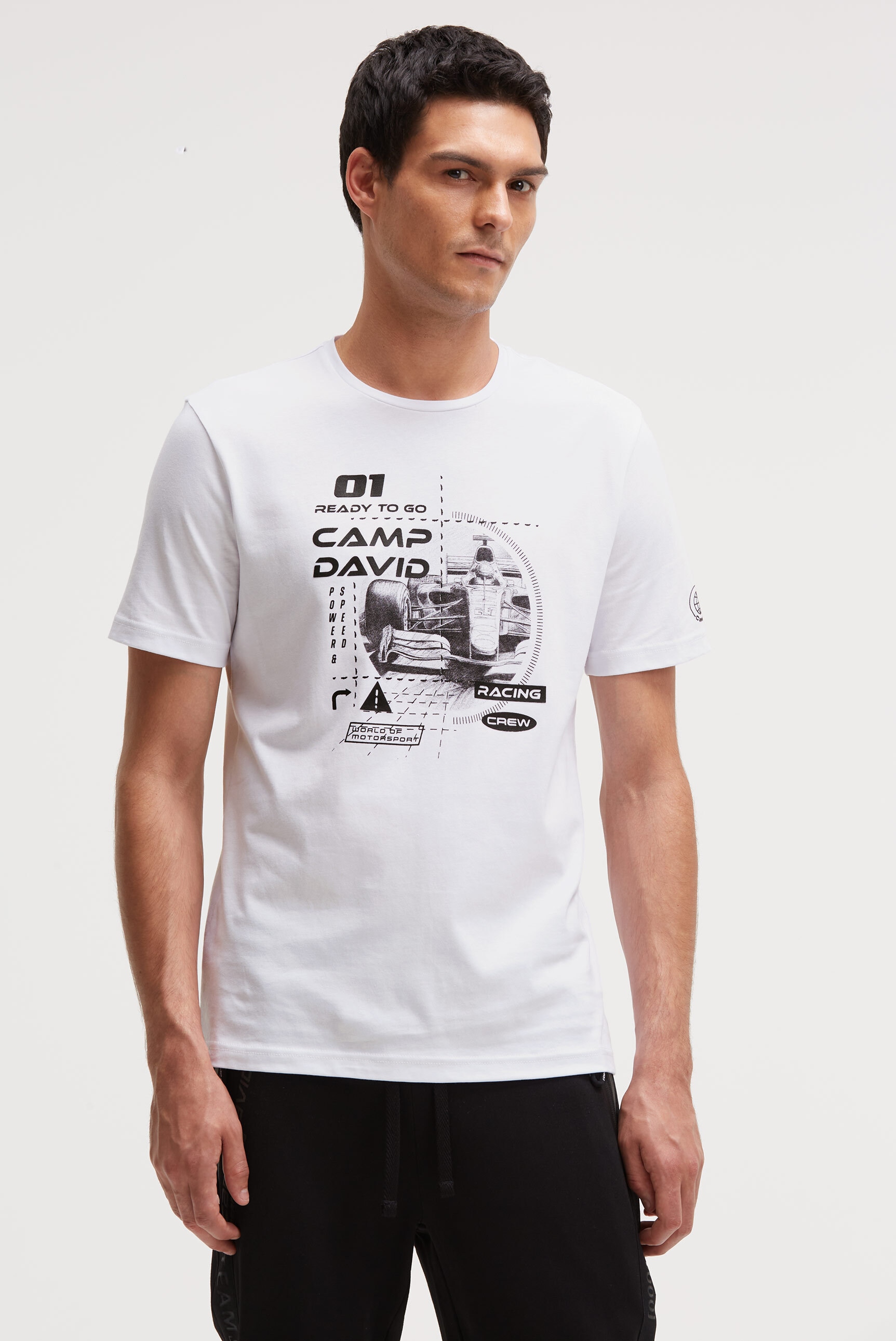 CAMP DAVID Rundhalsshirt aus Baumwolle günstig online kaufen