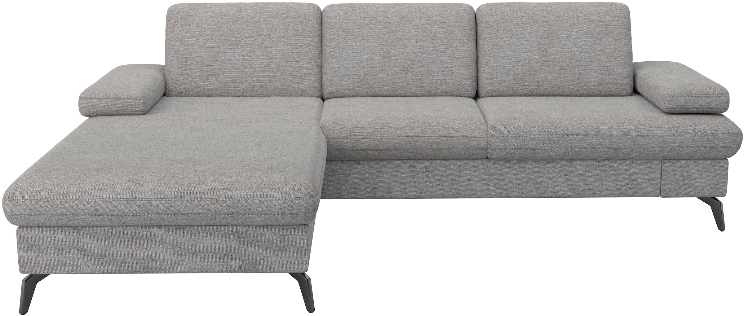 sit&more Ecksofa »Morris Jubi L-Form«, inkl. Armteilfunktion und 1 Zierkissen, wahlweise mit Bettfunktion