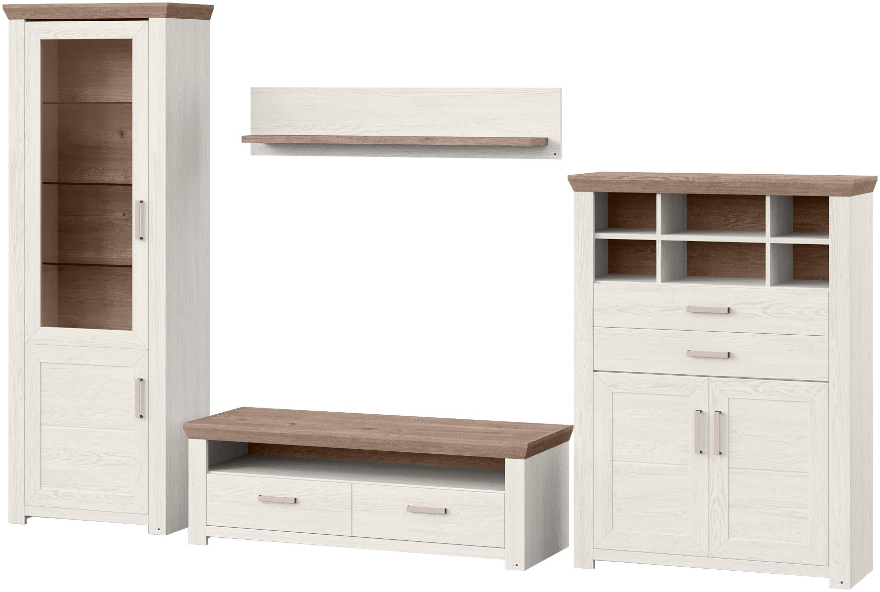 set one by Musterring Wohnwand "York" 4 Stk. tlg. günstig online kaufen