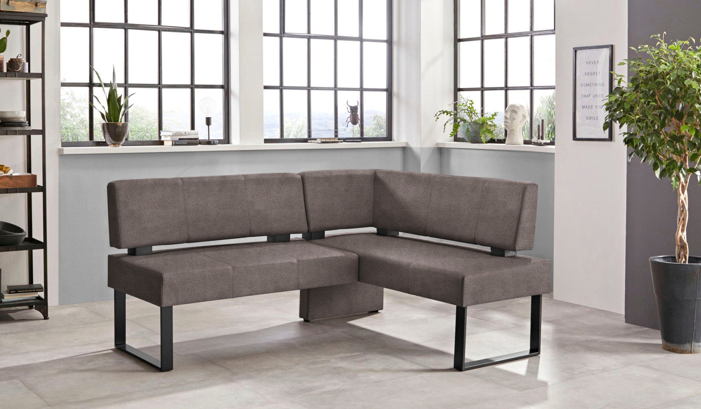 Home affaire Eckbank "Oliver mit Metallgestell, Küchenbank" verschiedene Be günstig online kaufen