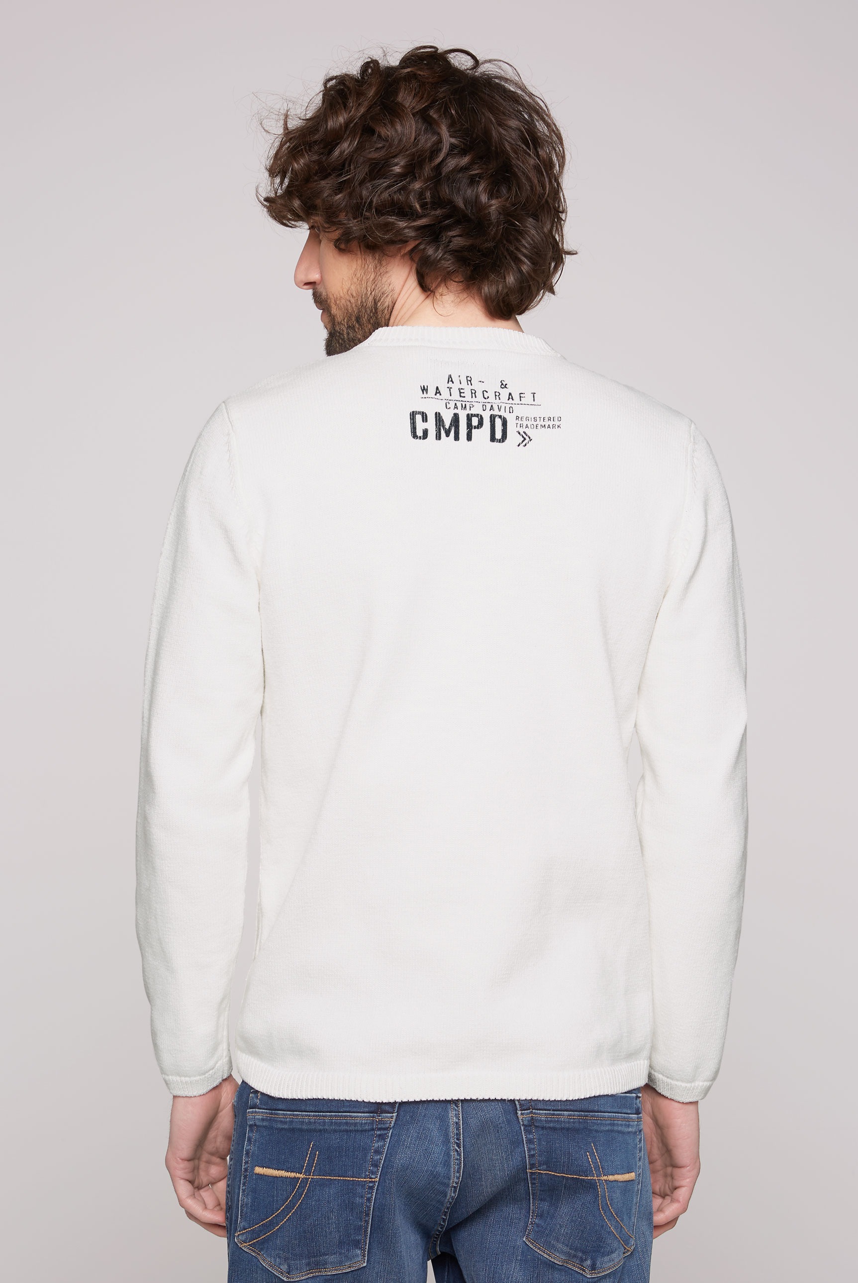 CAMP DAVID Rundhalspullover, mit Logoprints günstig online kaufen