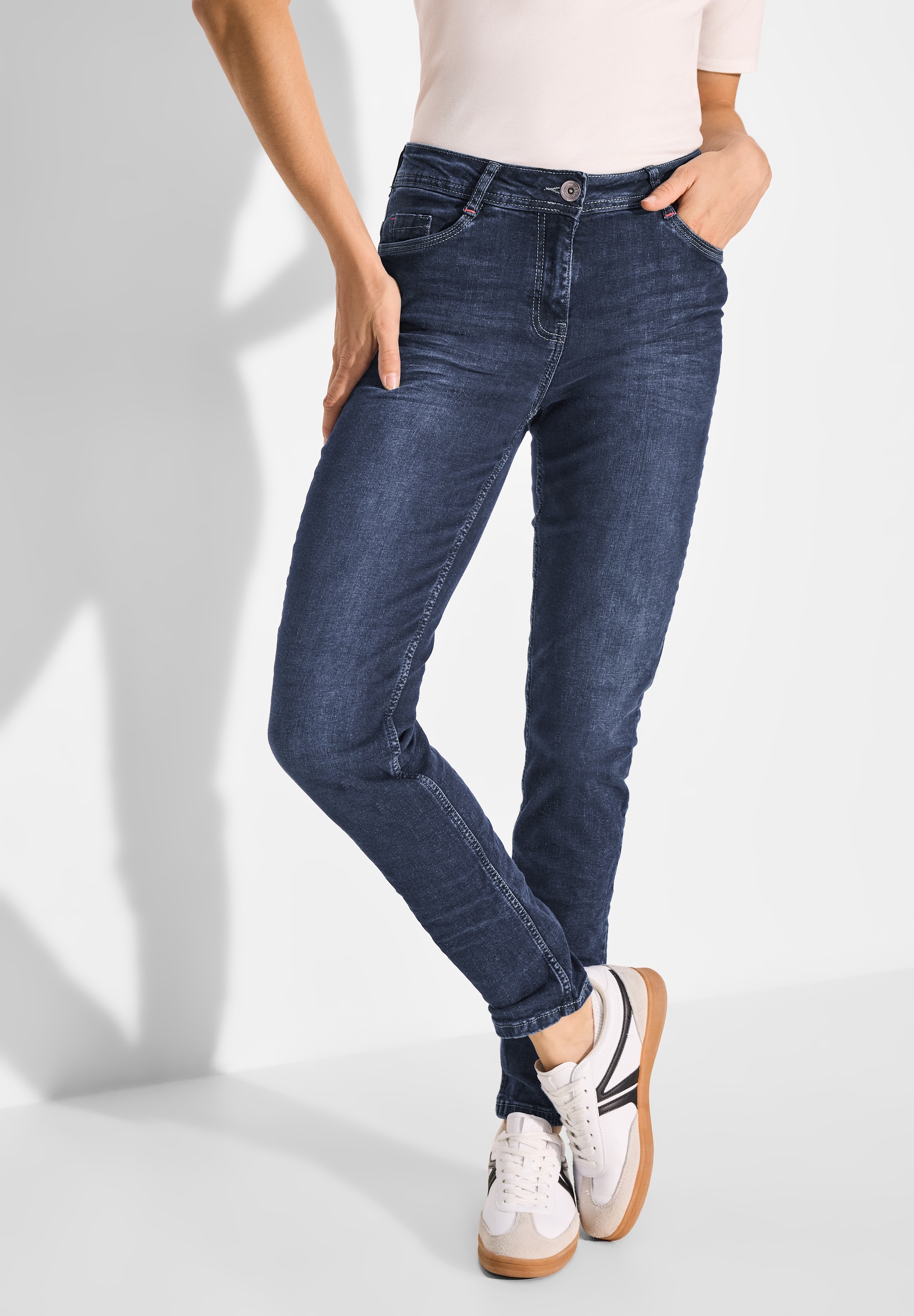 Cecil Slim-fit-Jeans, High Waist