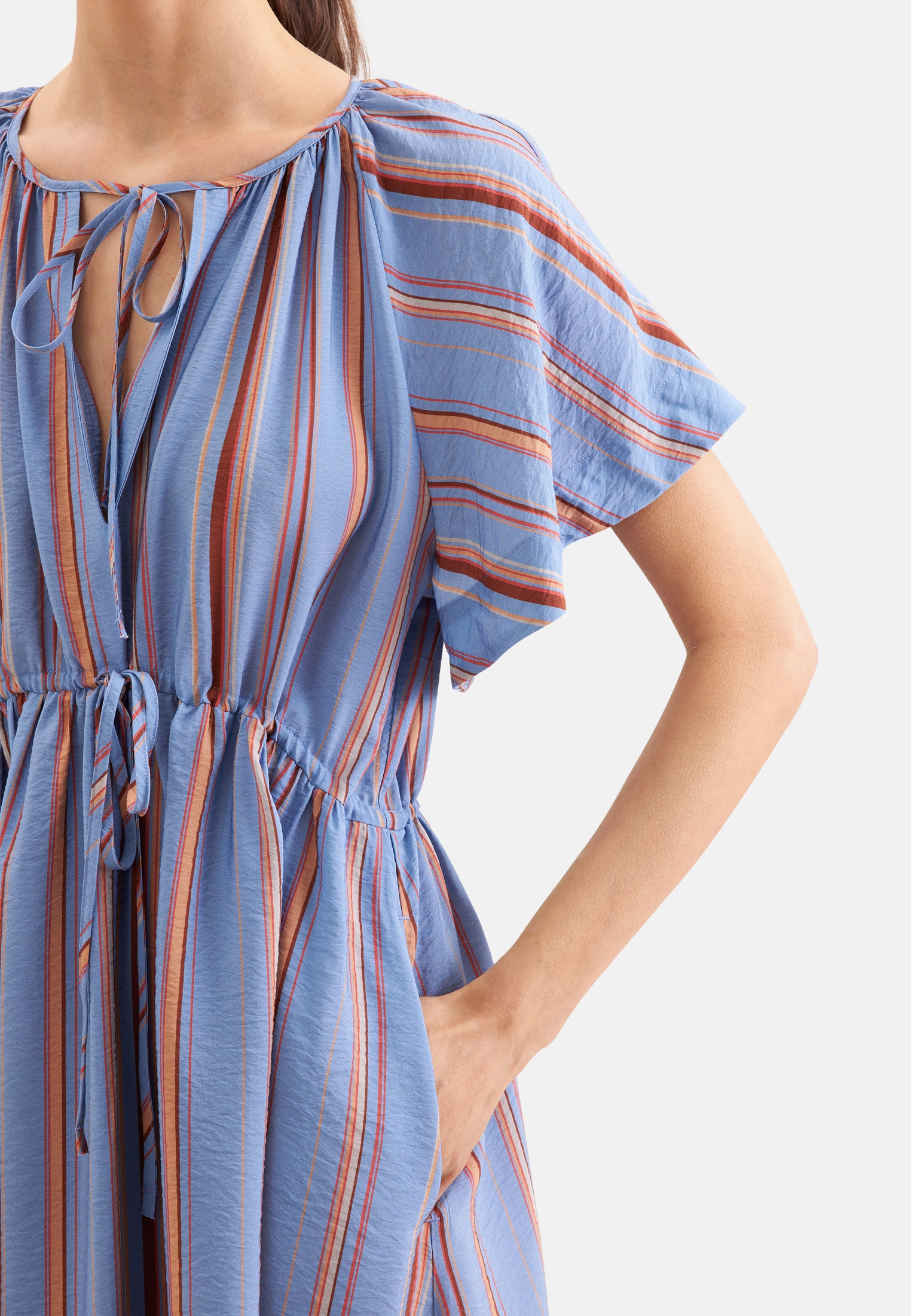 seidensticker Sommerkleid 1/2 Rundhals Gestreift