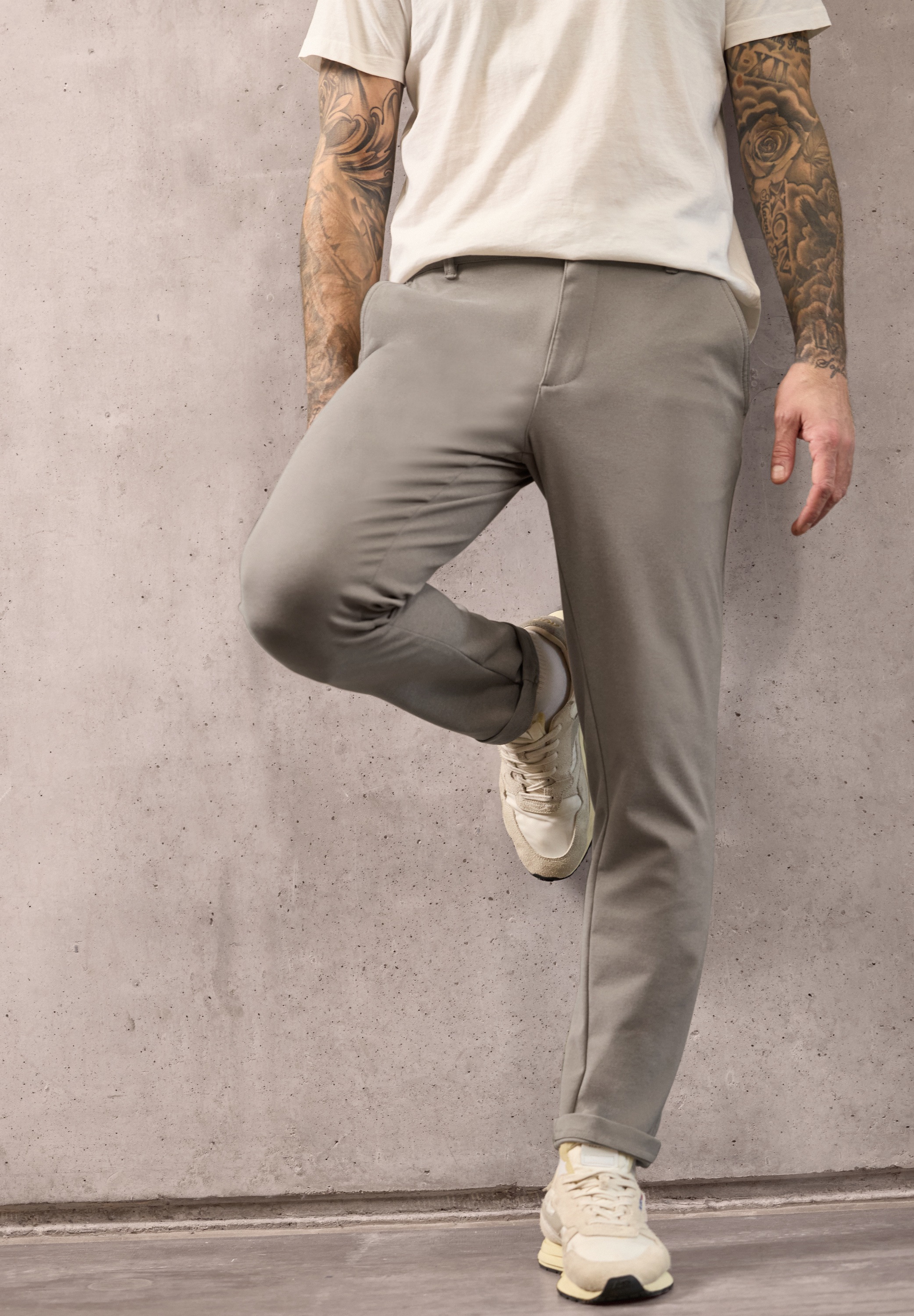 STREET ONE MEN Stoffhose Middle Waist günstig online kaufen