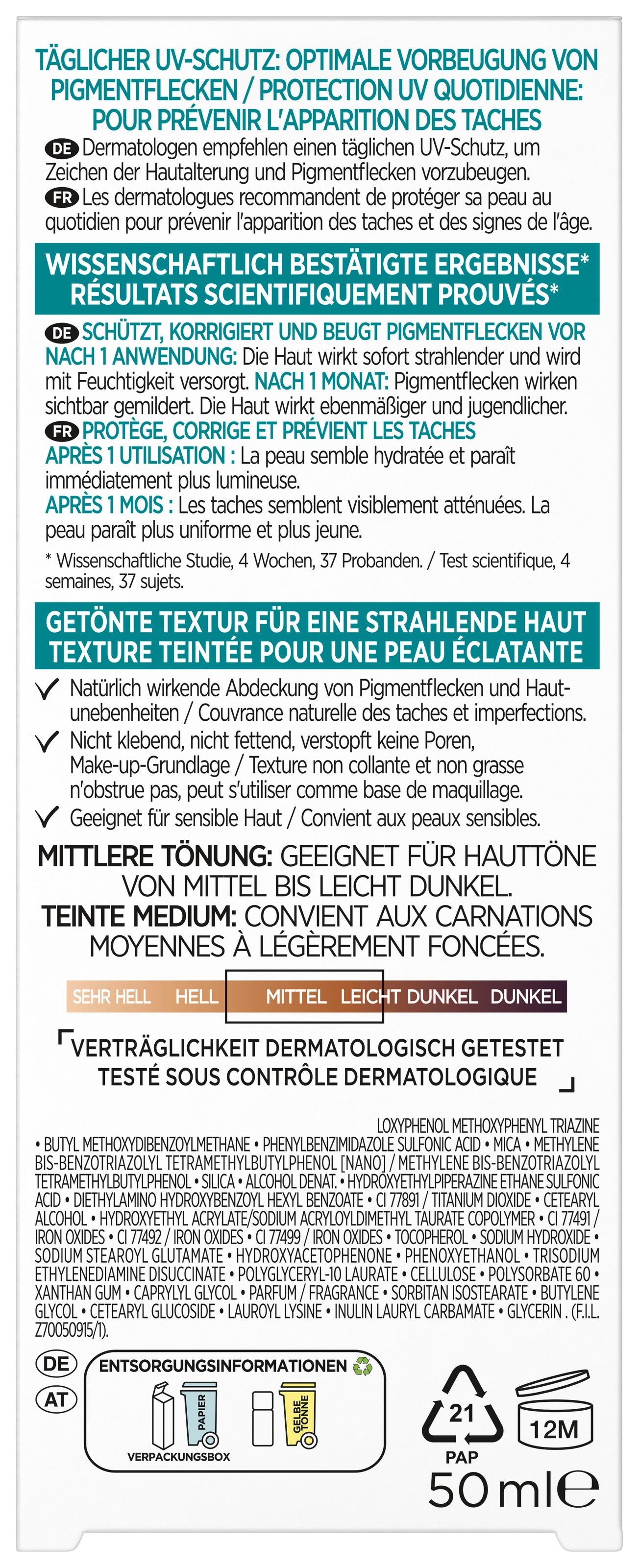 L'ORÉAL PARIS After Sun-Lotion »L'Oréal Paris Bright Reveal Tägliches Glow-Fluid Getönt Mittel«