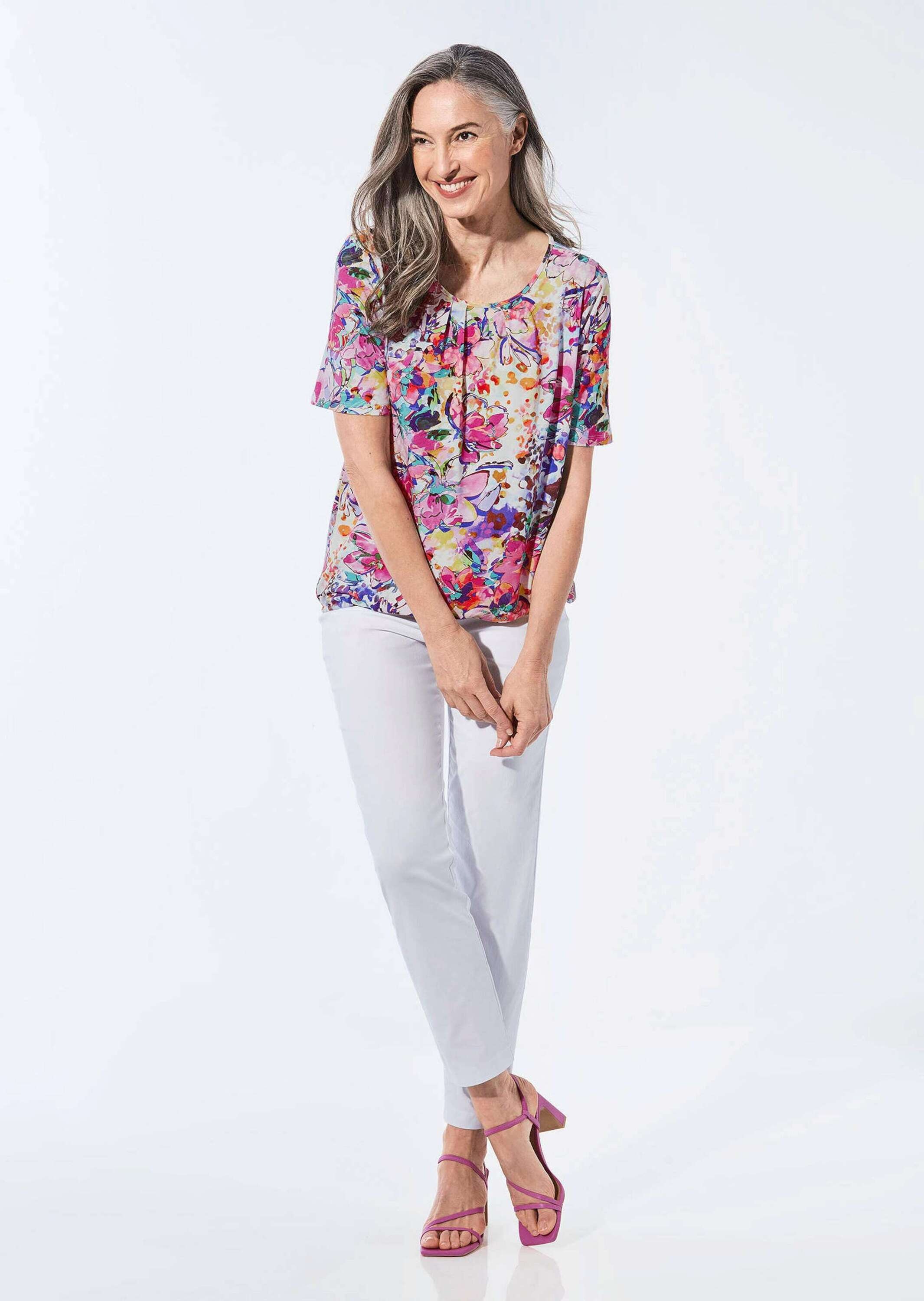 GOLDNER Print-Shirt "Druckshirt mit raffinierten Details" keine/nicht relev günstig online kaufen